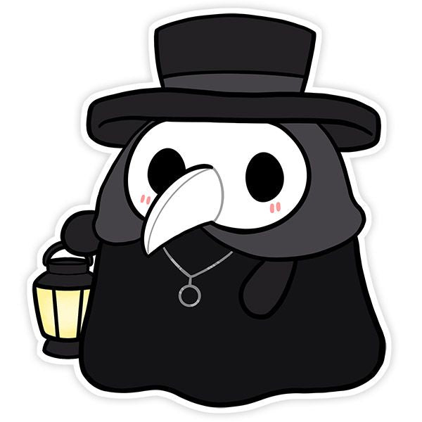 3 Pack Plague Doctor Stickers - Waterproof Vinyl Decals for Laptops, Cars & DIY Crafts - Gothic Halloween Decor & Medical Theme Party Supplies