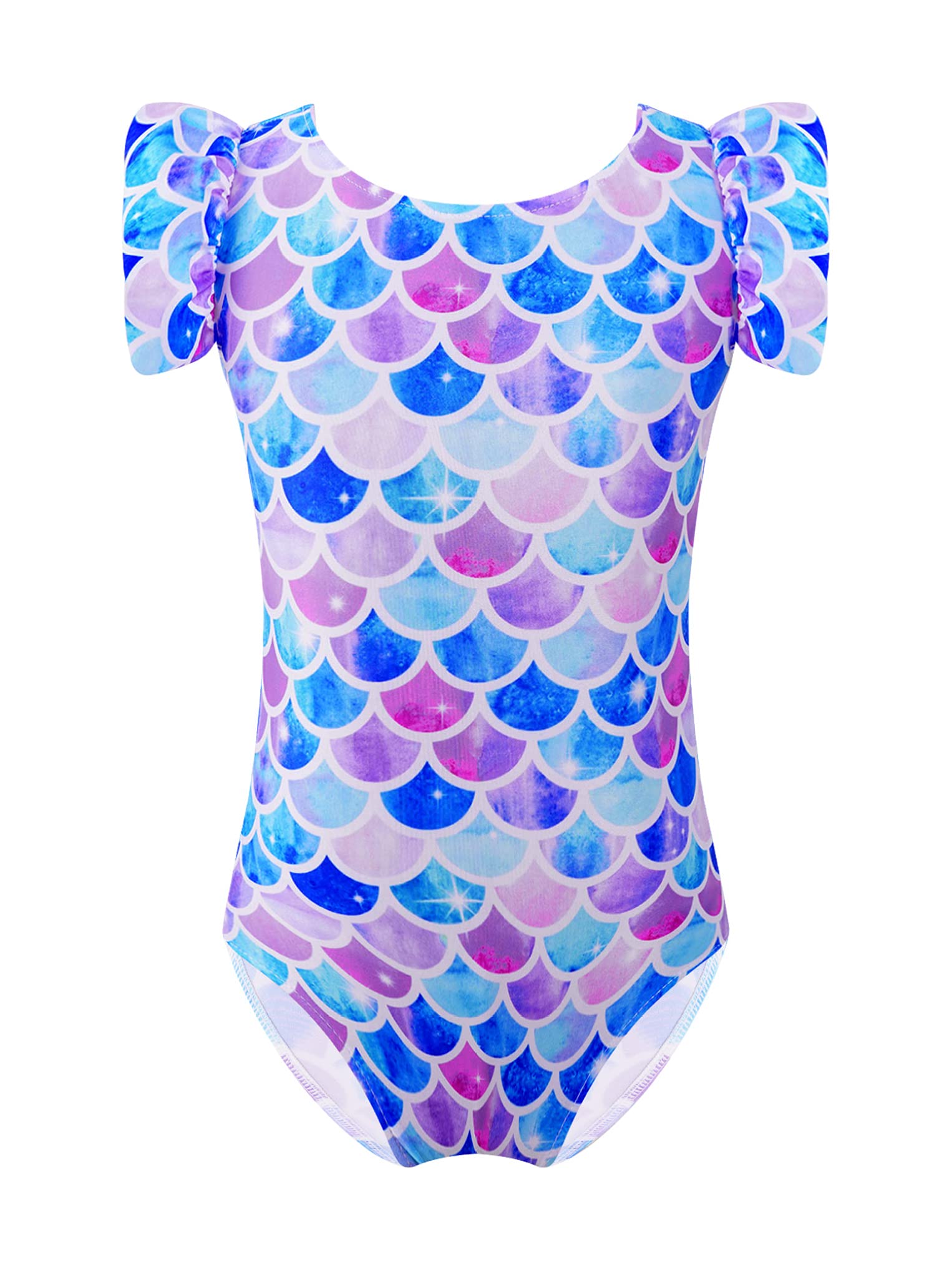 HYZXK Baby Girls Mermaid Swimwear - UPF 50+ Rash Guard Sunsuit with Fish Scale Design & Snap Buttons for 12-18 Months | Perfect for Pool, Beach & Water Play