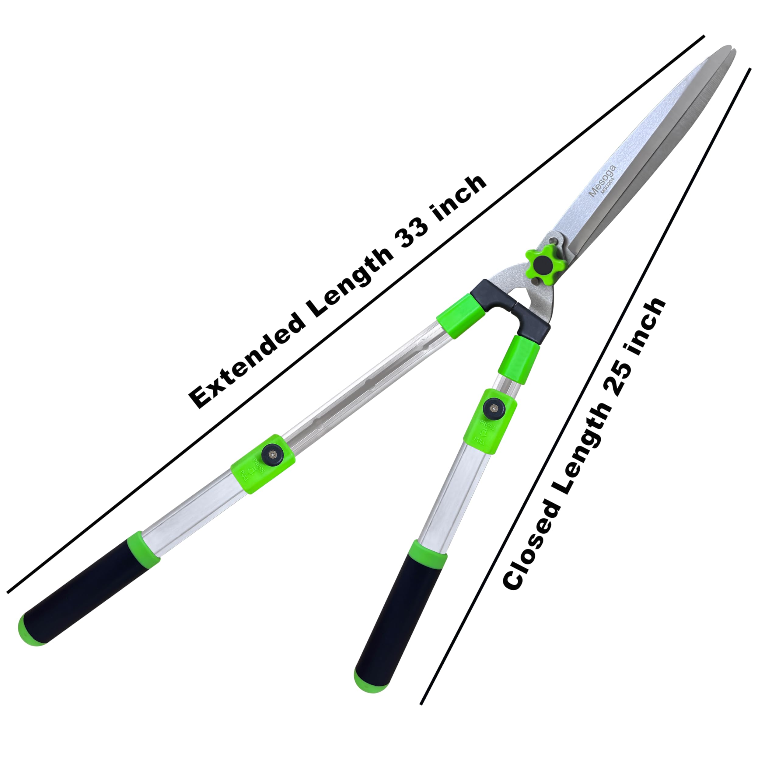 Extendable Hedge Shears - Heavy Duty Garden Trimmer for Bushes, Borders & Pruning | Professional Landscaping Tool