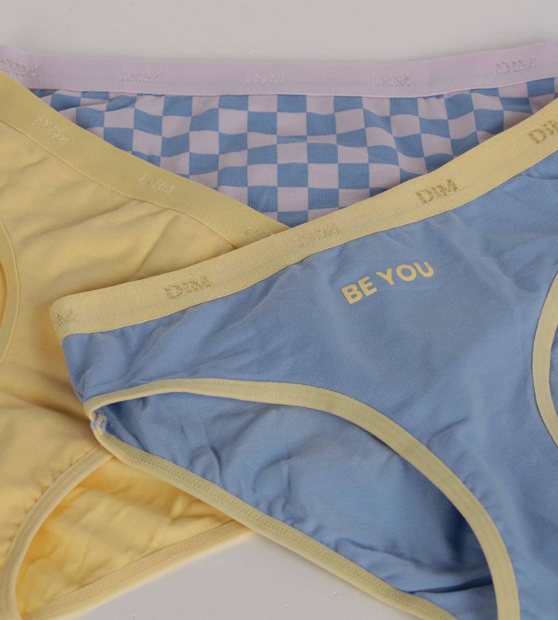 3 Pack Girls' Cotton Stretch Checkered Underwear - Soft & Breathable for Everyday Comfort - Perfect for School, Play & Sleepwear