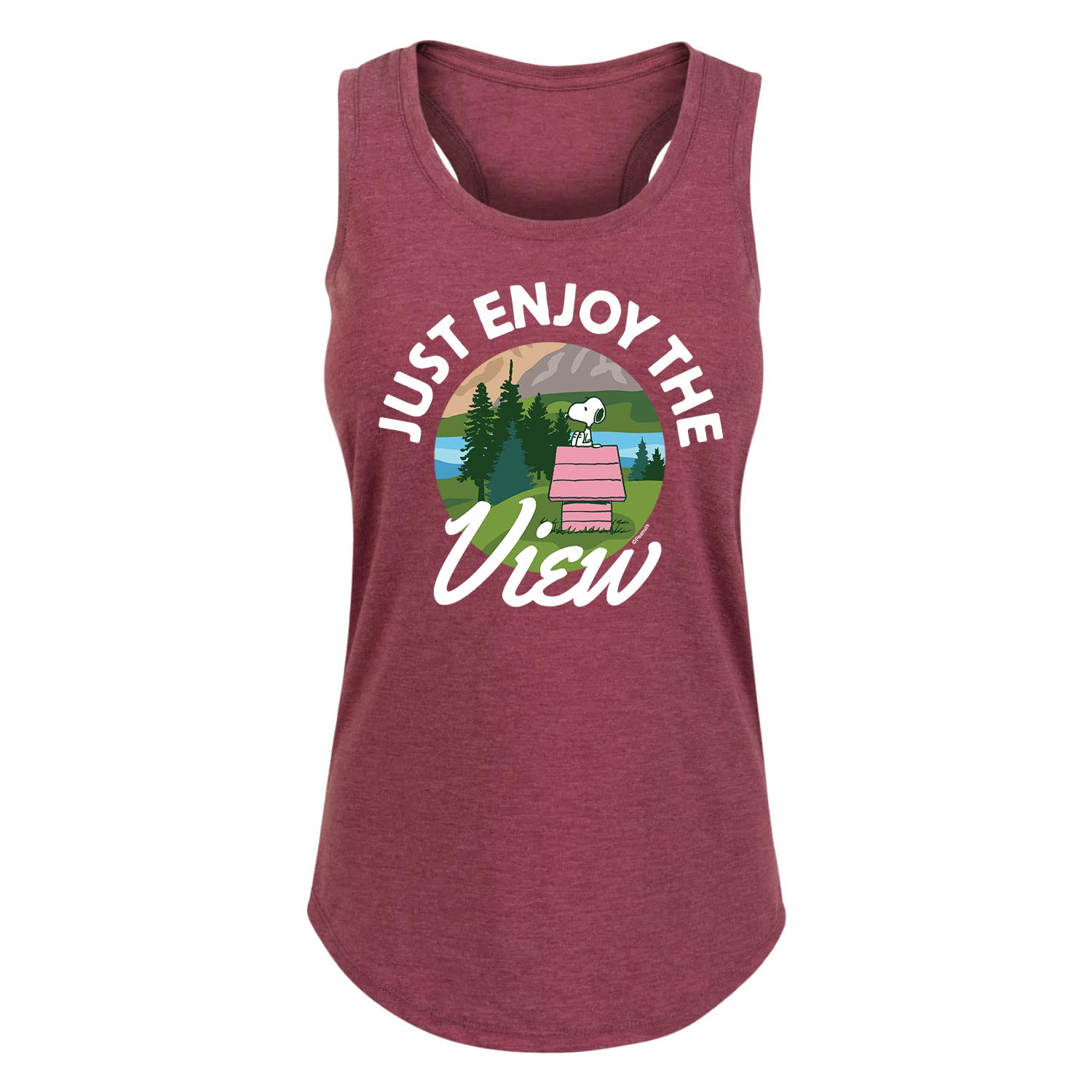 Peanuts Snoopy Camper Women's Racerback Tank Top - Soft & Comfortable Hybrid Apparel - Perfect for Summer, Workouts & Casual Wear