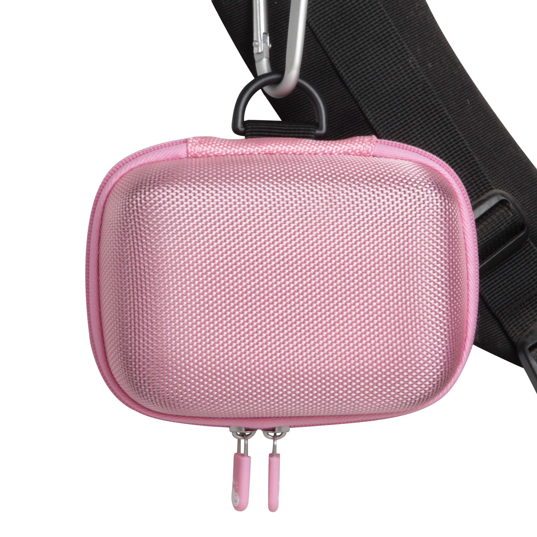 Hermitshell Hard Travel Case for JBL Go 3 & JBL Go 3 Eco Portable Bluetooth Speaker - Shockproof Protective Cover with Custom Fit (Pink) - Perfect for Travel, Outdoor Adventures & Daily Commute