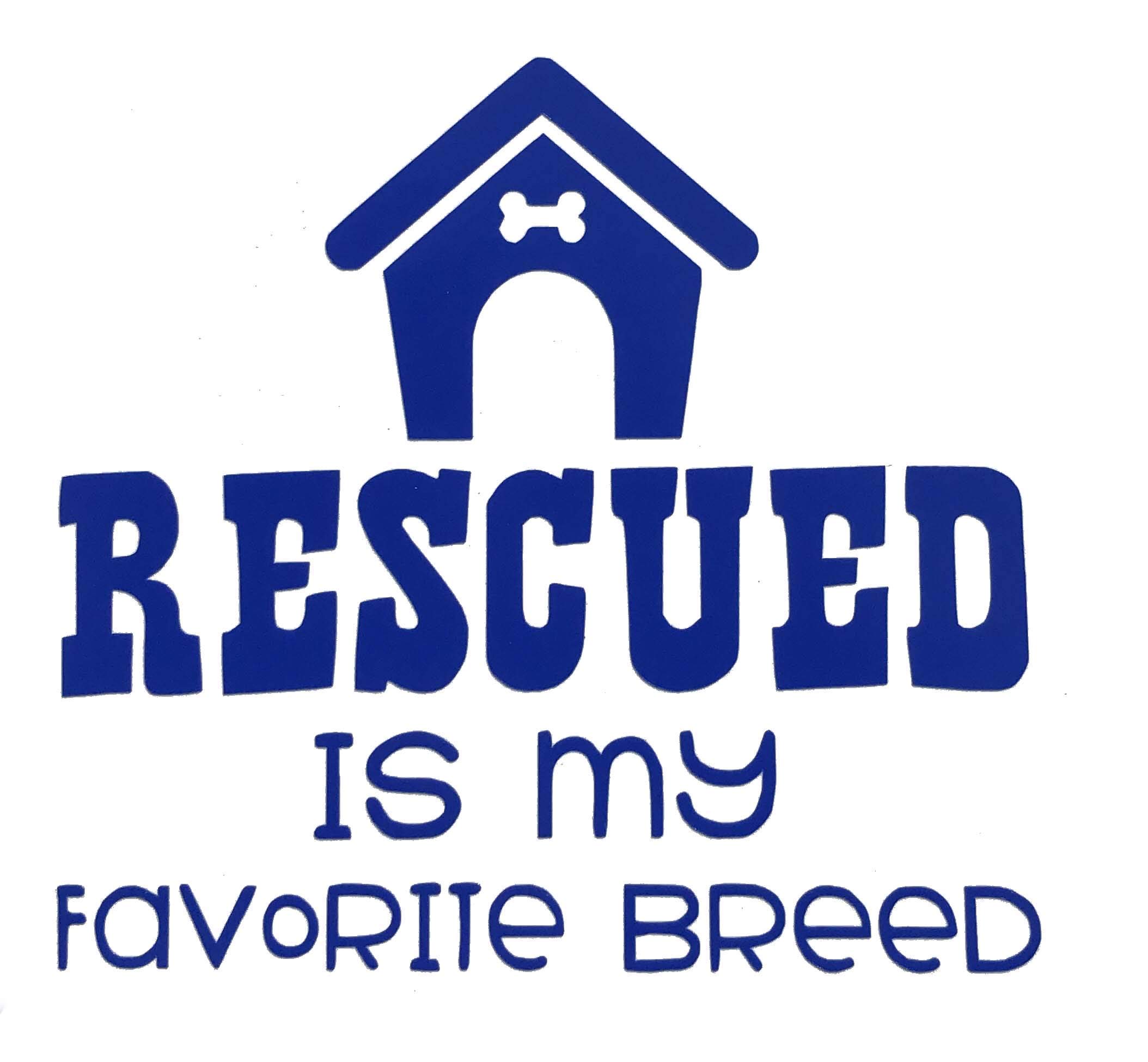 Custom Rescued Dog Vinyl Decal - Personalized Sticker for Tumblers, Laptops, Car Windows - Perfect Gift for Dog Owners - Ideal for Home, Office, and Outdoor Use