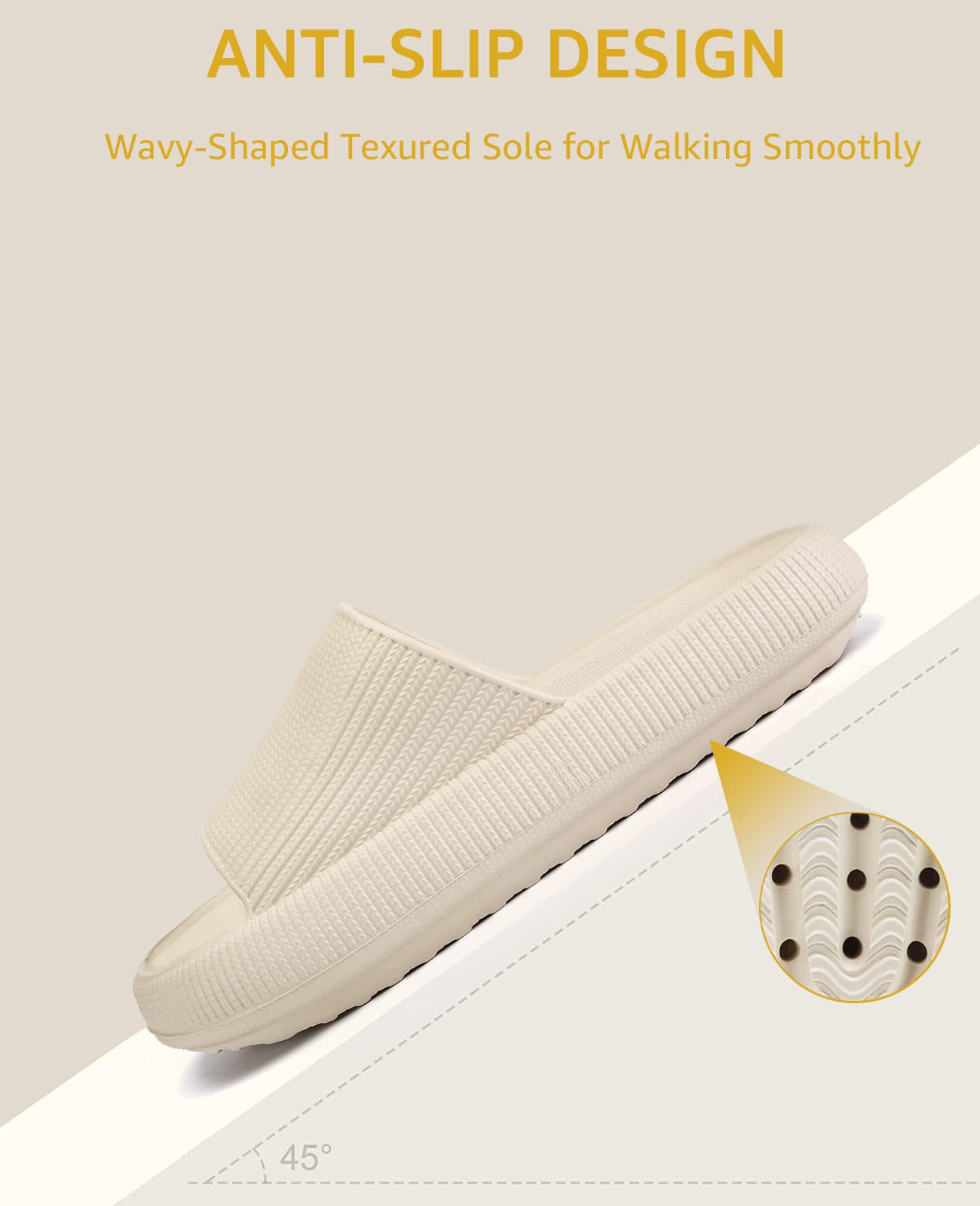 Cloud Slippers for Women and Men - Ultra Soft Pillow Slippers with Non-Slip Sole | Shower Slides & Bathroom Sandals | Thick Cushioned Comfort for Home, Spa, and Indoor Use