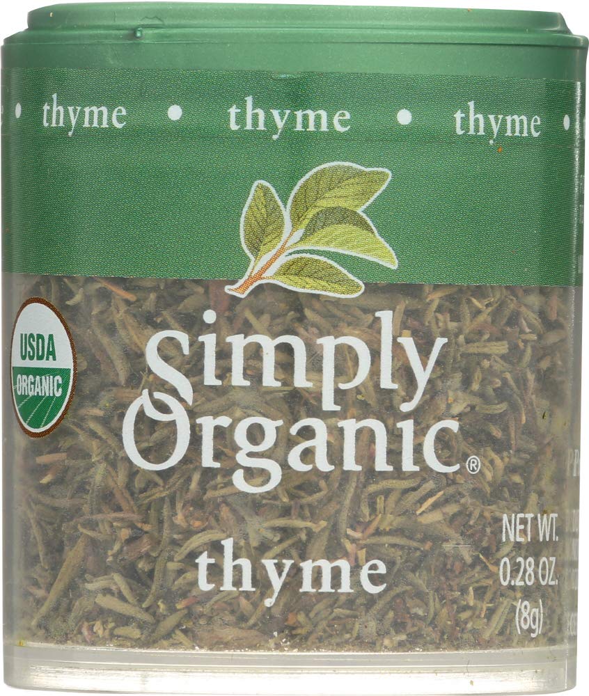 Simply Organic Mini Thyme Leaf 24-Pack (0.28 Oz Each) | Premium Dried Culinary Herbs for Cooking, Seasoning & Baking | Perfect for Soups, Stews, Marinades & Homemade Spice Blends