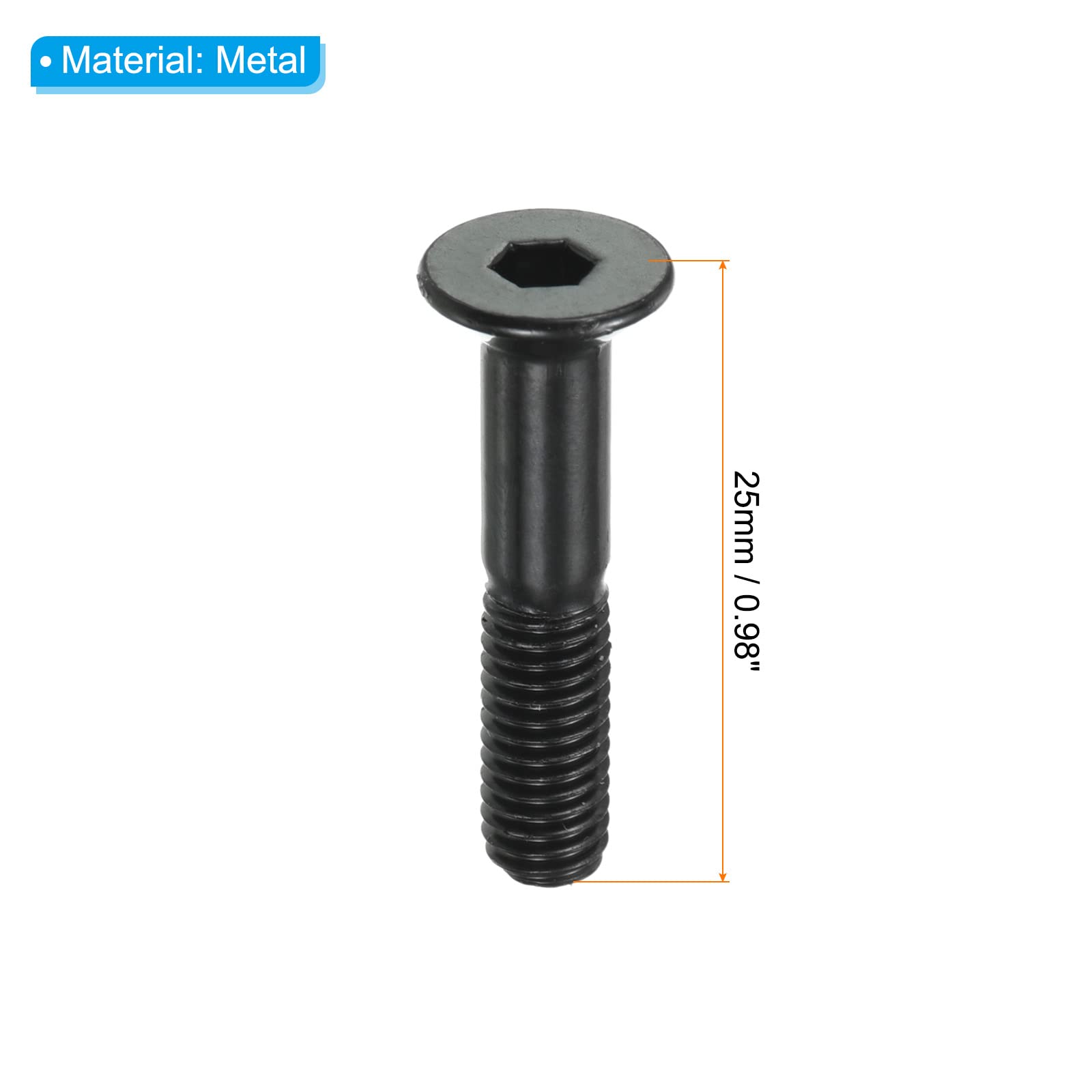 PATIKIL Skateboard Hardware Kit - 8 Hex Head Bolts, Nuts & Spanner for Longboard, Cruiser, Skateboard Assembly & Maintenance | Durable Mounting Screws for Smooth Riding