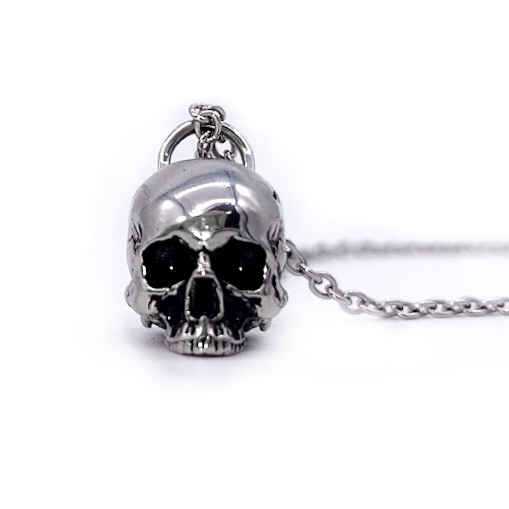 Gothic Hel Skull Necklace for Men & Women - Viking Norse Mythology Jewelry - Perfect for Halloween, Cosplay & Dark Fashion Accessories