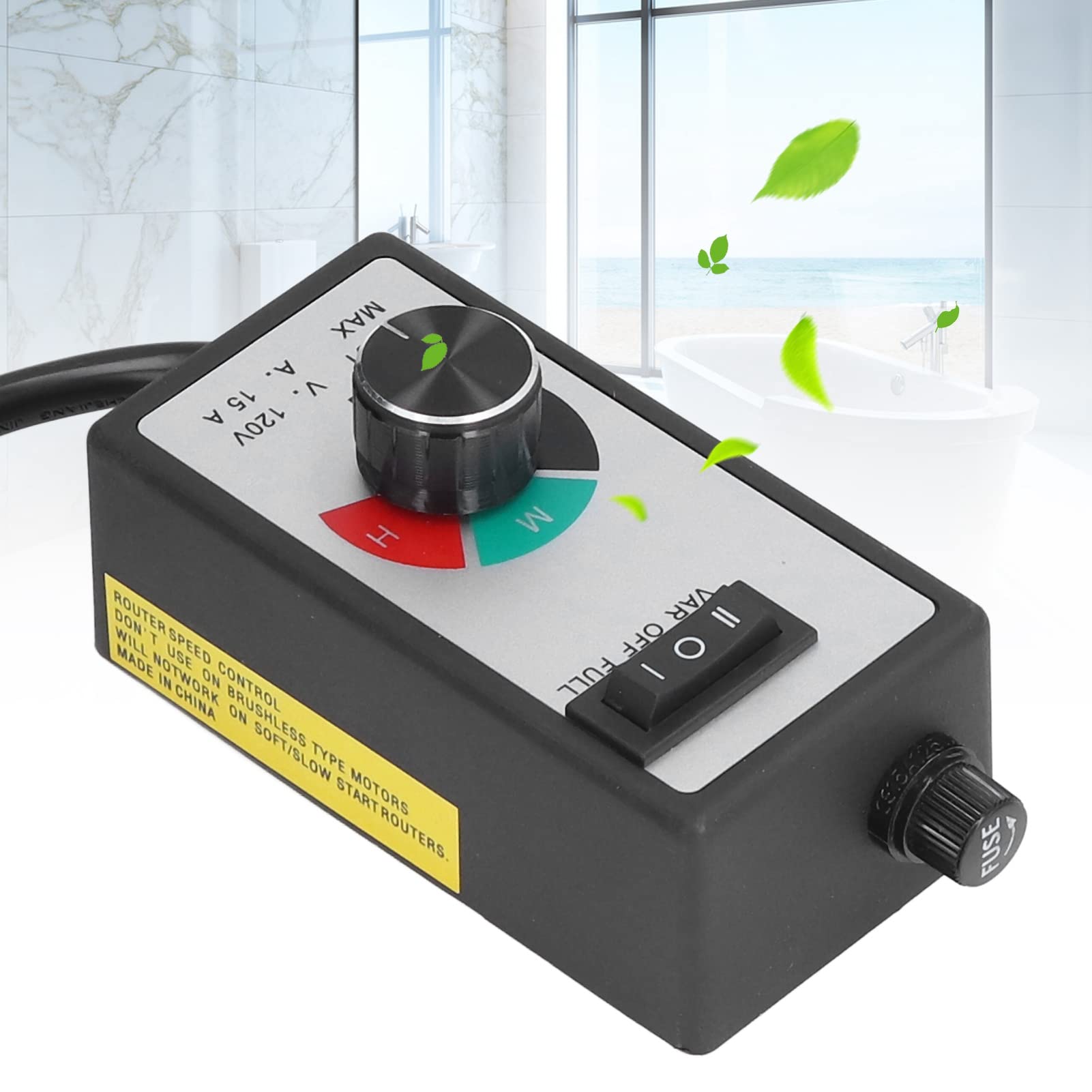 Variable Speed Fan Controller - Adjustable Safe Fan Speed Regulator for Ventilators, Lamps & Power Tools | Perfect for Workshop, Home Cooling & DIY Projects