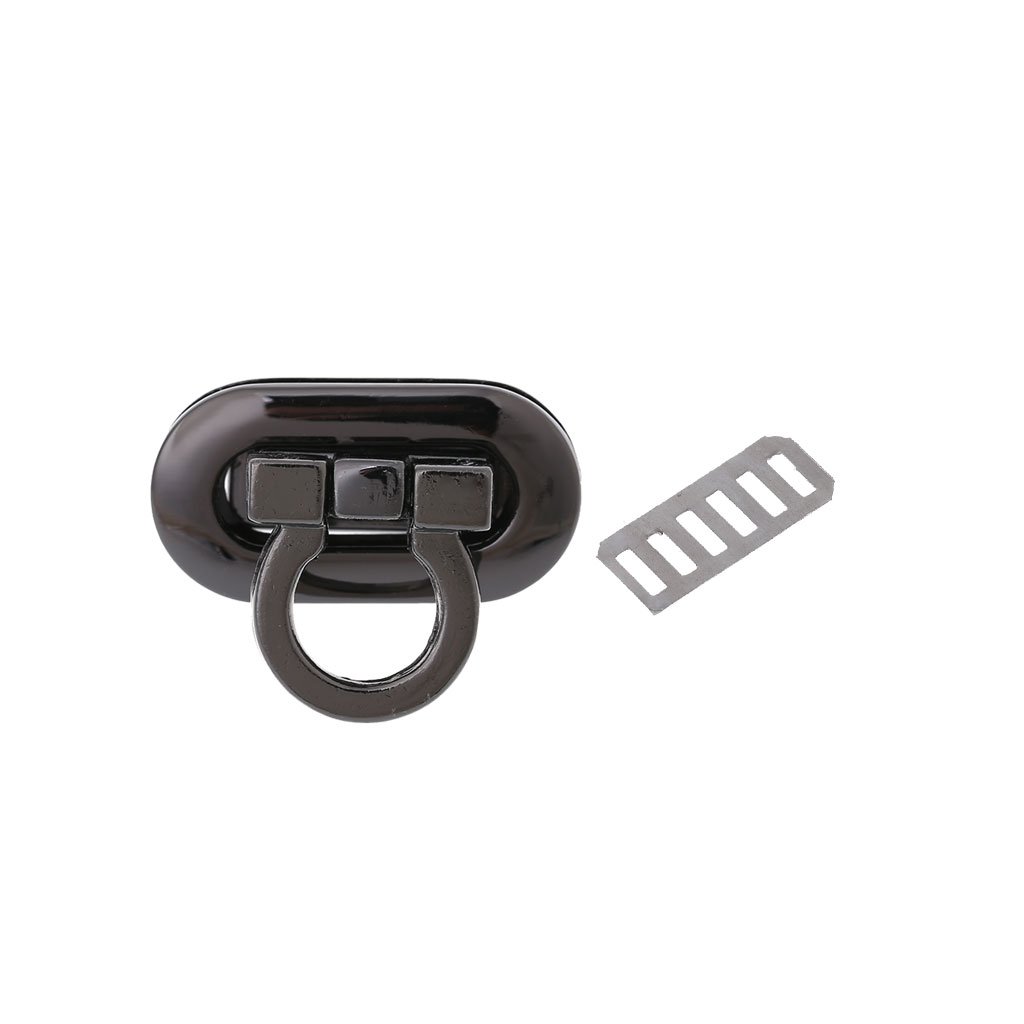Misright 10 Sets Metal Purse Handbag Twist Turn Locks - DIY Handbag Hardware Accessories for Shoulder Bags & Purses (Black) - Perfect for Leather Crafting, Bag Repair & Fashion Design Projects