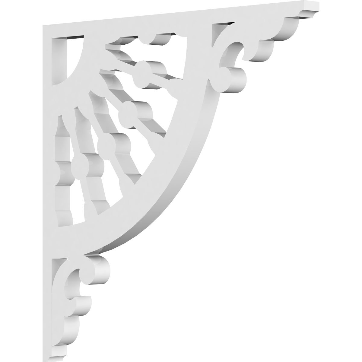Ekena Millwork BKTP01X10X10WW Wagon Wheel Architectural Grade PVC Brackets - 5/8