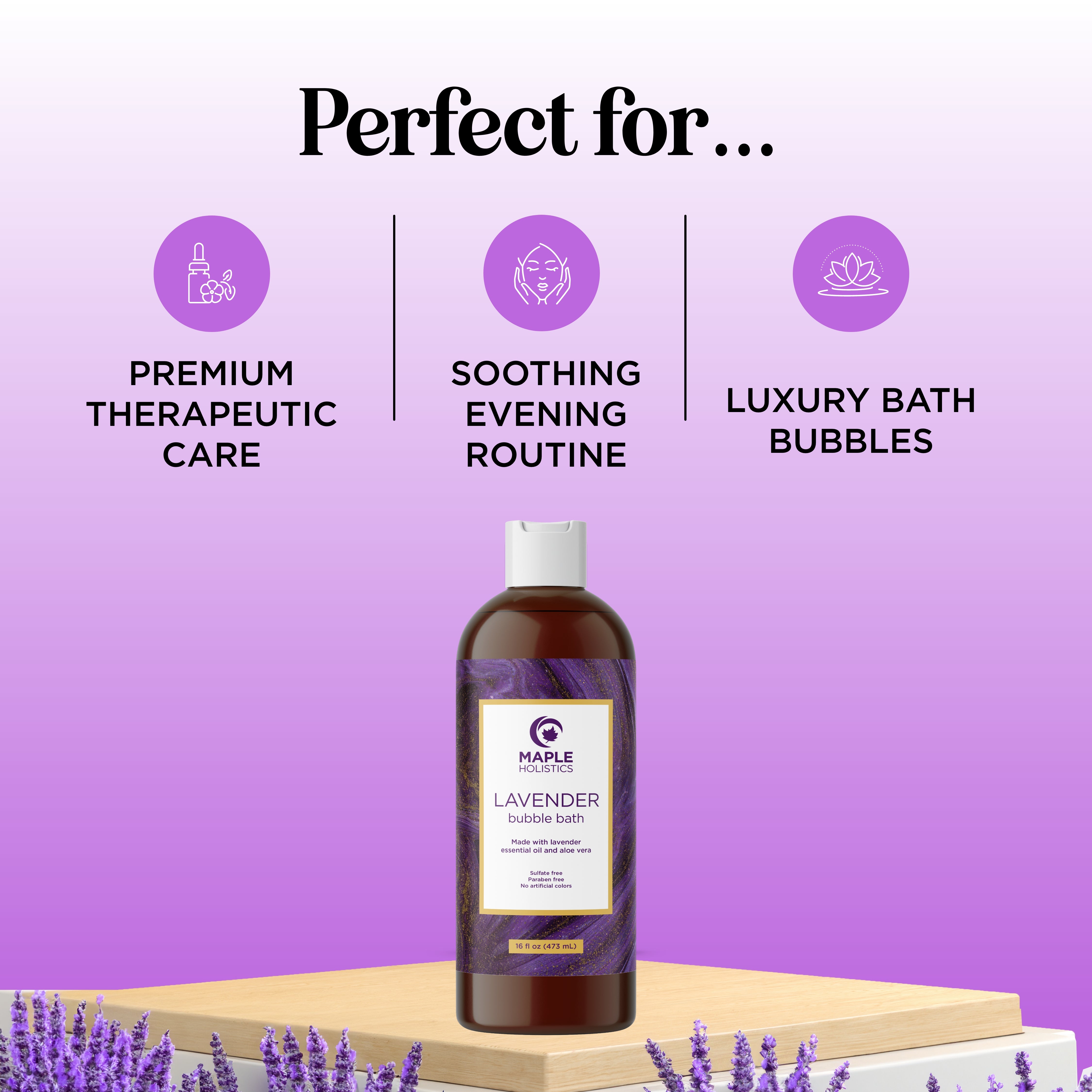 Relaxing Lavender Bubble Bath for Stress Relief - Perfect for Spa Nights & Self-Care at Home