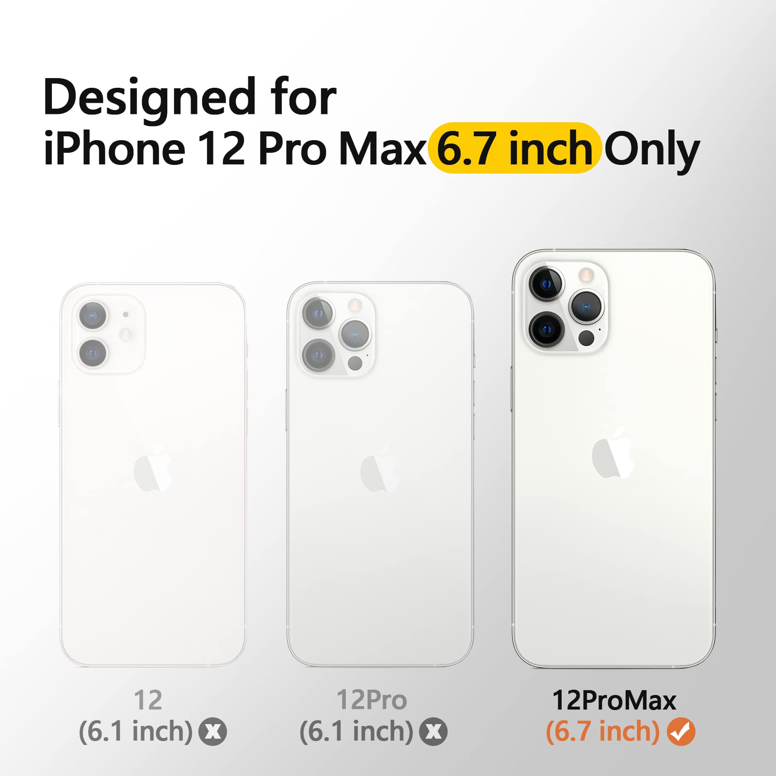 FANXI Shockproof Cute Bear Phone Case for iPhone 12 Pro Max 6.7 Inch - Protective Durable Cover for Men Boys Teens - Perfect for Daily Use, Travel & Outdoor Activities (Black)