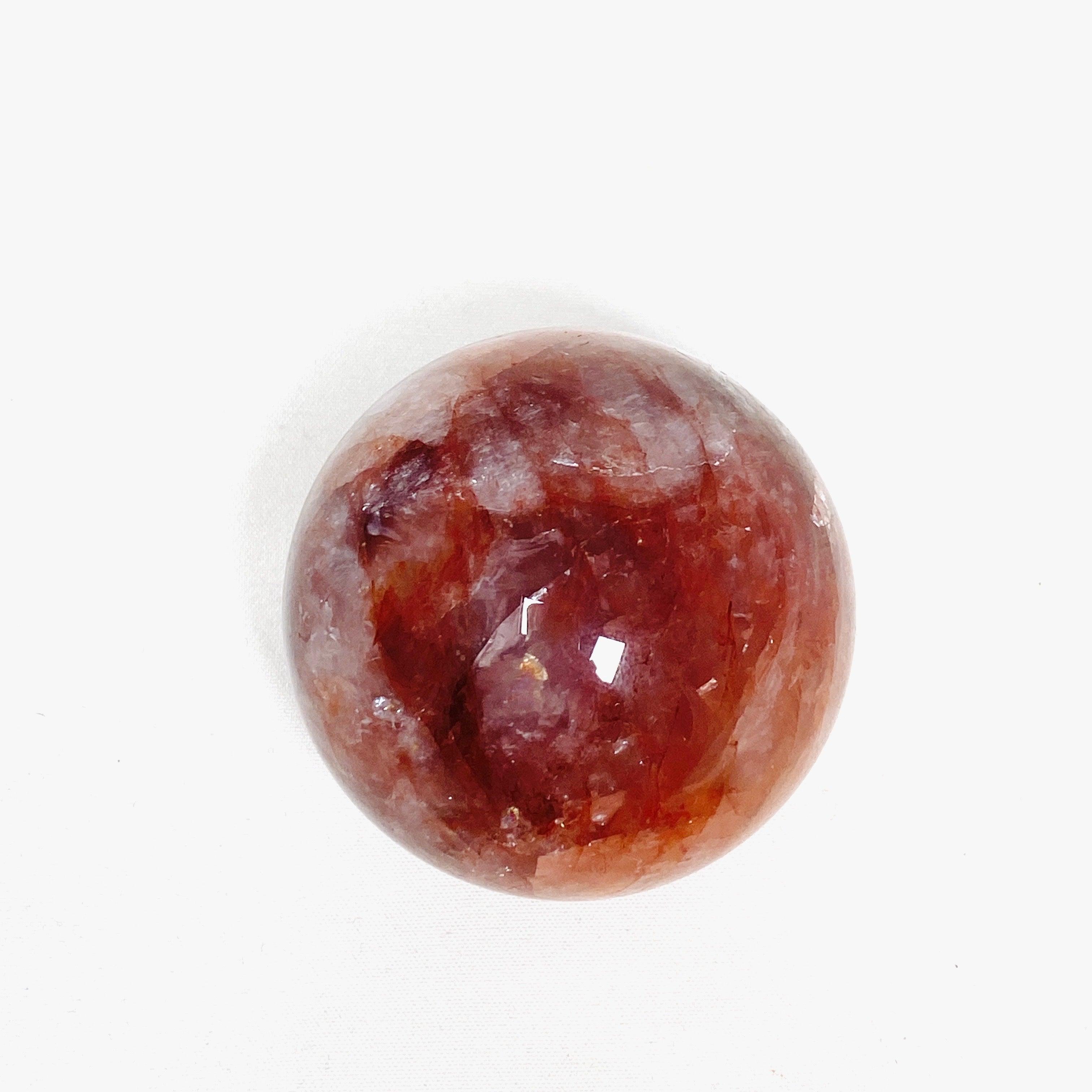 Natural Fire Quartz Sphere FQS 07 - Healing Crystal for Meditation, Reiki & Home Decor | Perfect for Spiritual Healing, Energy Work & Feng Shui