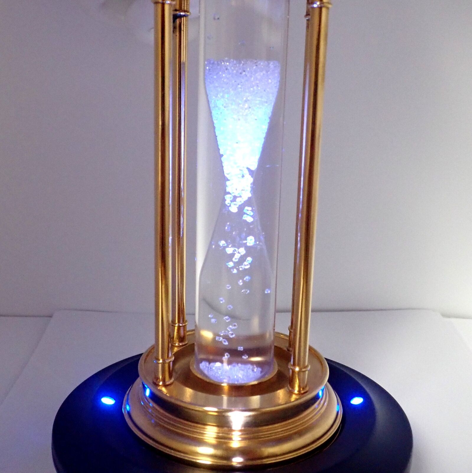 Authentic De Beers Limited Edition Millennium 2000 Diamond Brass Hourglass - Luxury Collectible for Home Decor, Office Display & Anniversary Gifts