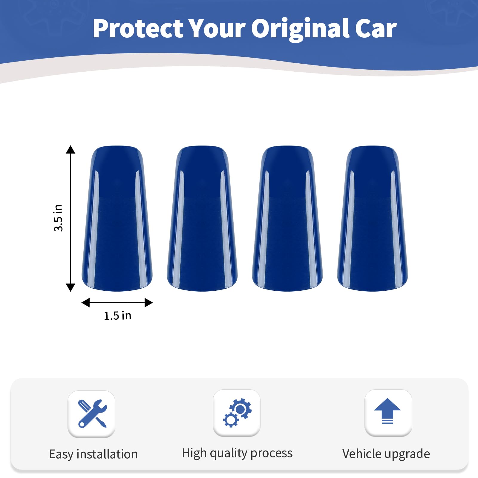 Jeep Wrangler JL JLU & Gladiator JT A-Pillar Grab Handle Covers - Blue Interior Accessories for 2018-2023 Models | Durable Trim for Off-Road & Daily Driving