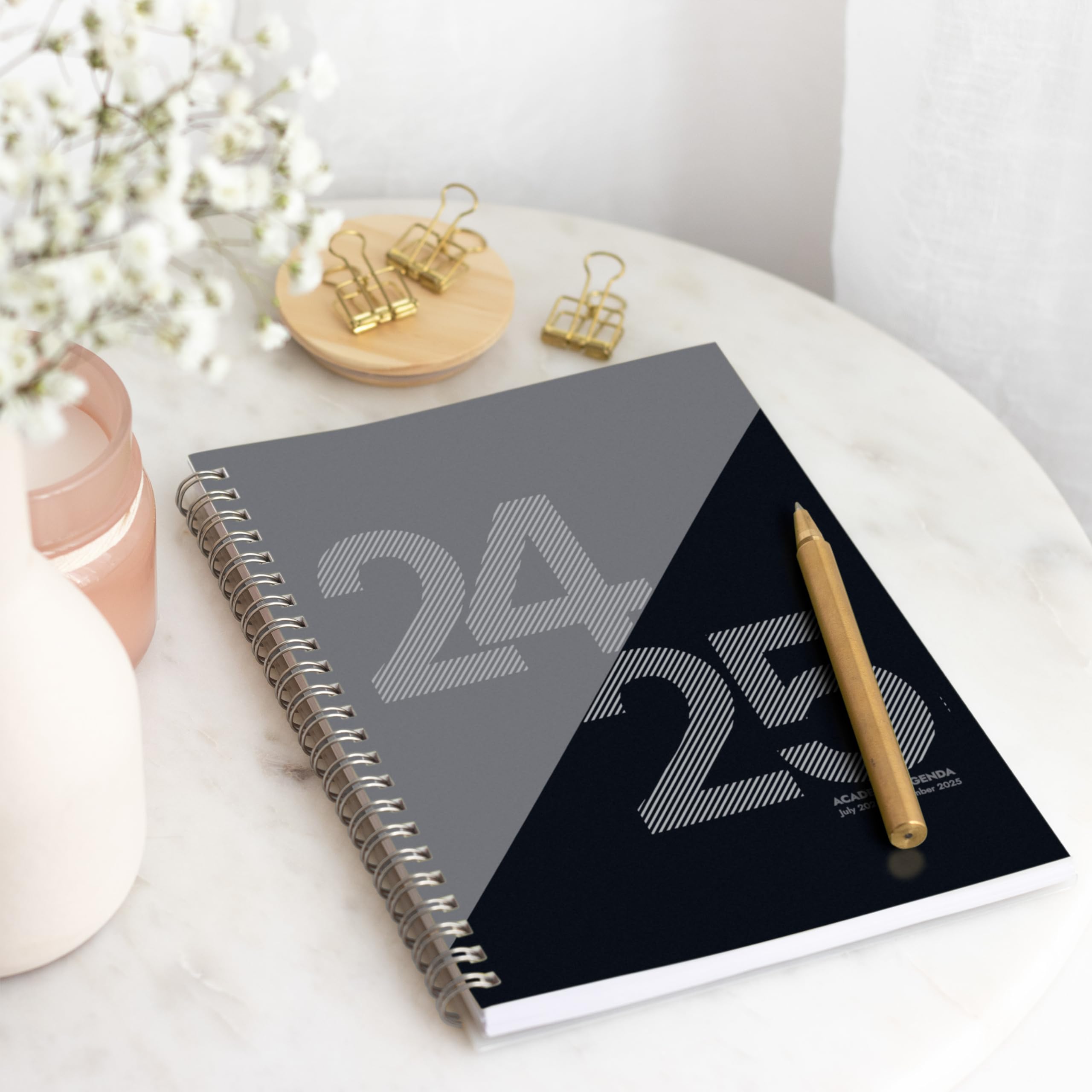 Rileys 2024-2025 Academic Planner - 18-Month Weekly & Monthly Organizer with Flexible Cover, Notes Pages, Twin-Wire Binding (8x6 Inches, Black) - Perfect for Students, Teachers & Professionals