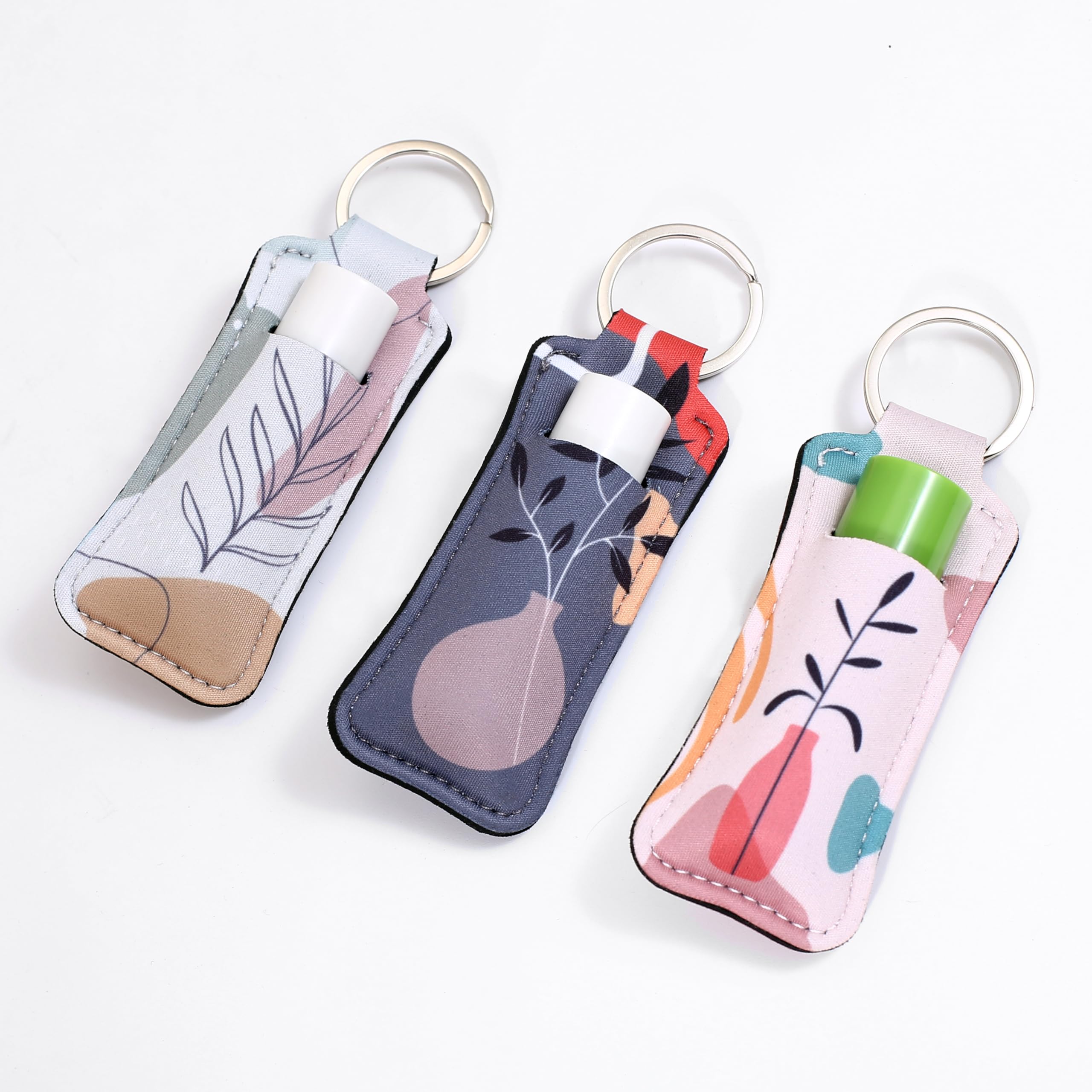 COOKOOKY Cute Lip Balm Keychain Holder with Clip - Chapstick Holder Keychain for Women & Girls - Perfect for Keyrings, Bags, and Daily Use