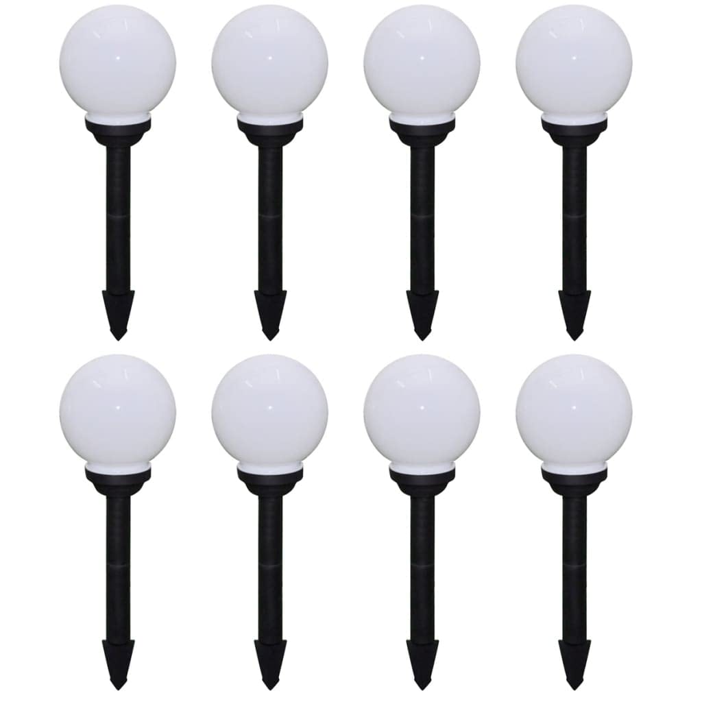 CHARMMA 8-Pack Outdoor LED Pathway Lights, 5.9 Inch Solar Garden Lights with Ground Spikes - Perfect for Walkways, Driveways, Patios, and Landscape Lighting