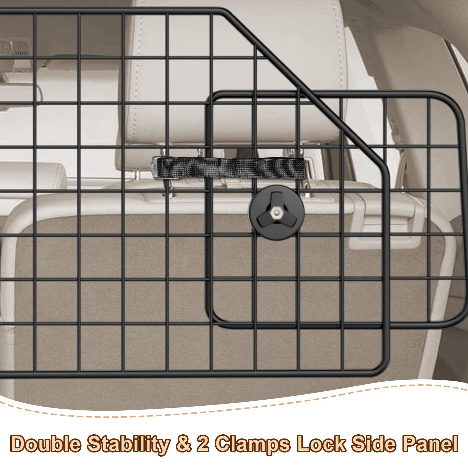 Adjustable Heavy-Duty Dog Barrier for SUV & Trucks 36