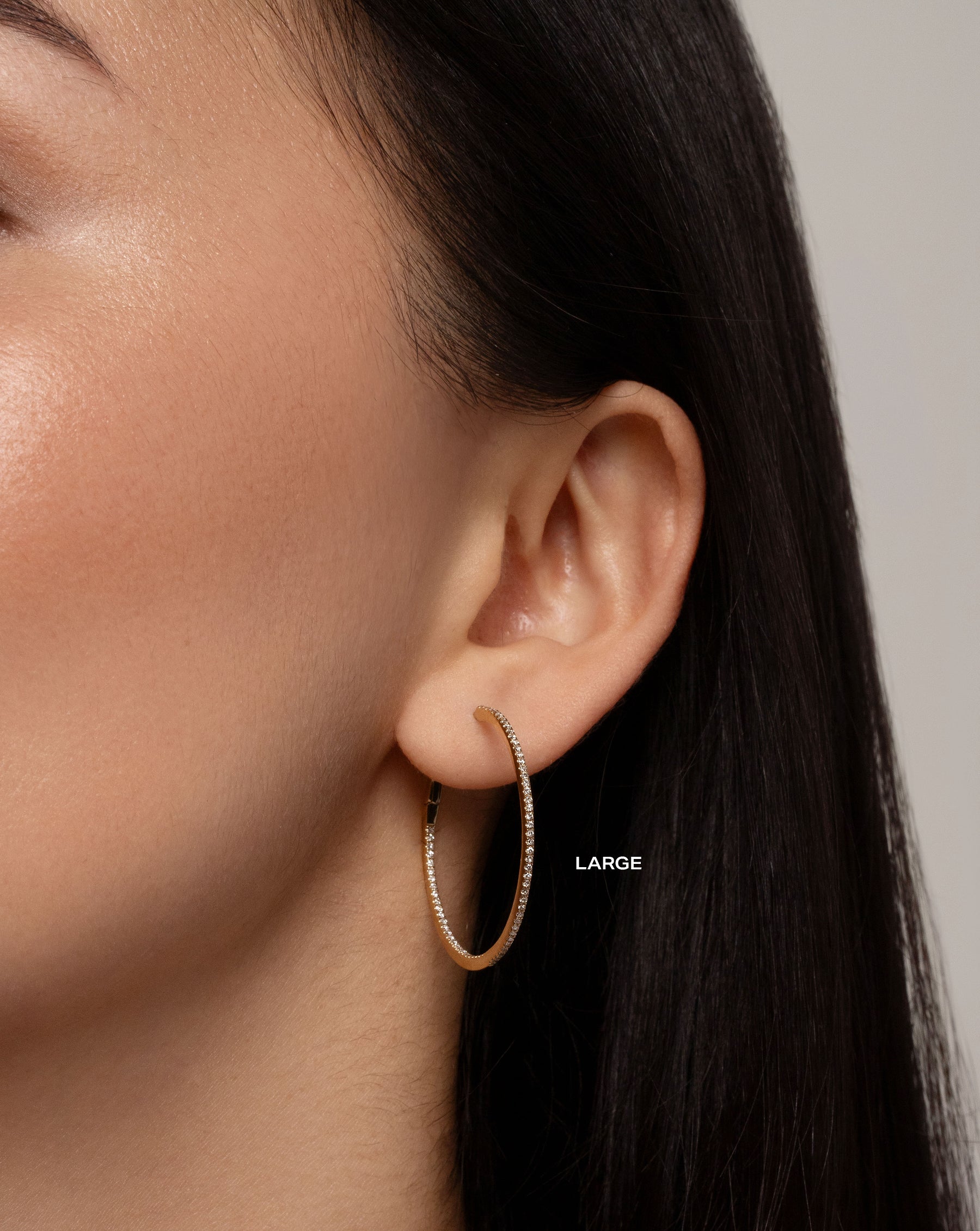 Diamond Hoop Earrings for Women - 14K Gold Plated Elegant Dangle Earrings | Perfect for Parties, Weddings & Everyday Wear