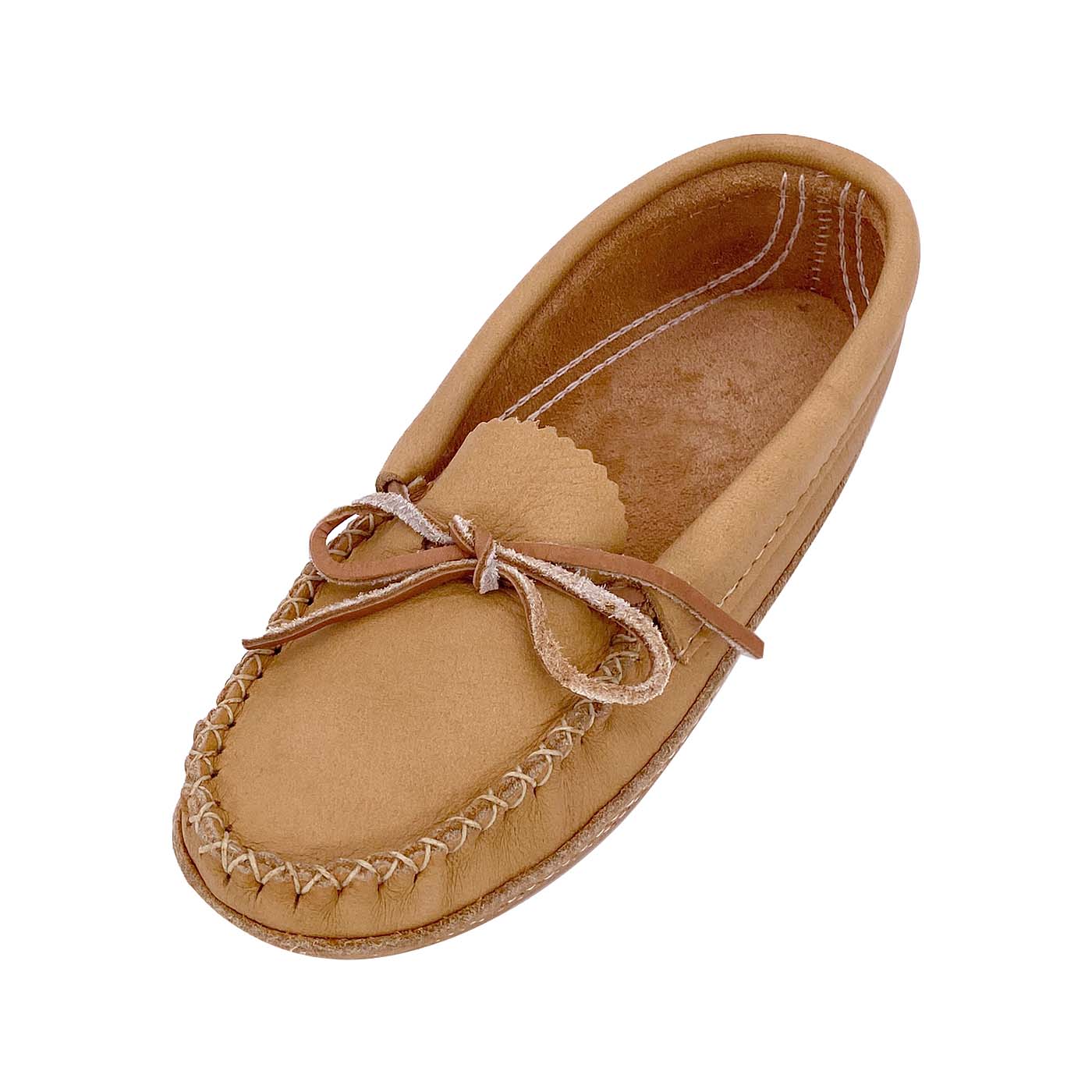 Women's Soft Sole Moose Hide Leather Moccasin Slippers - Cozy Indoor/Outdoor House Shoes for Comfort & Style - Perfect for Home, Lounge & Casual Wear