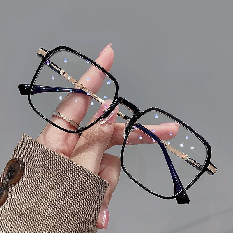 Square Metal Glasses - Modern Minimalist Eyewear for Men & Women | Lightweight Durable Frame for Reading, Driving & Fashion Accessories