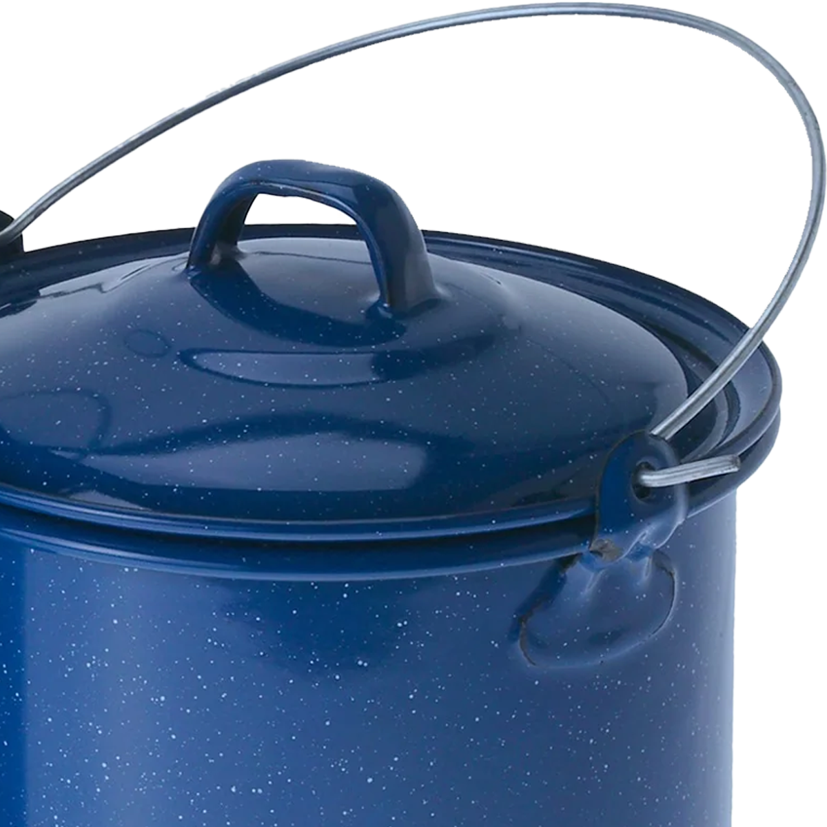 1.75 Qt. Straight Pot with Lid - Blue Ceramic Cooking Pot for Soup, Stew & Pasta | Stovetop & Oven Safe | Perfect for Kitchen, Camping & Gifts