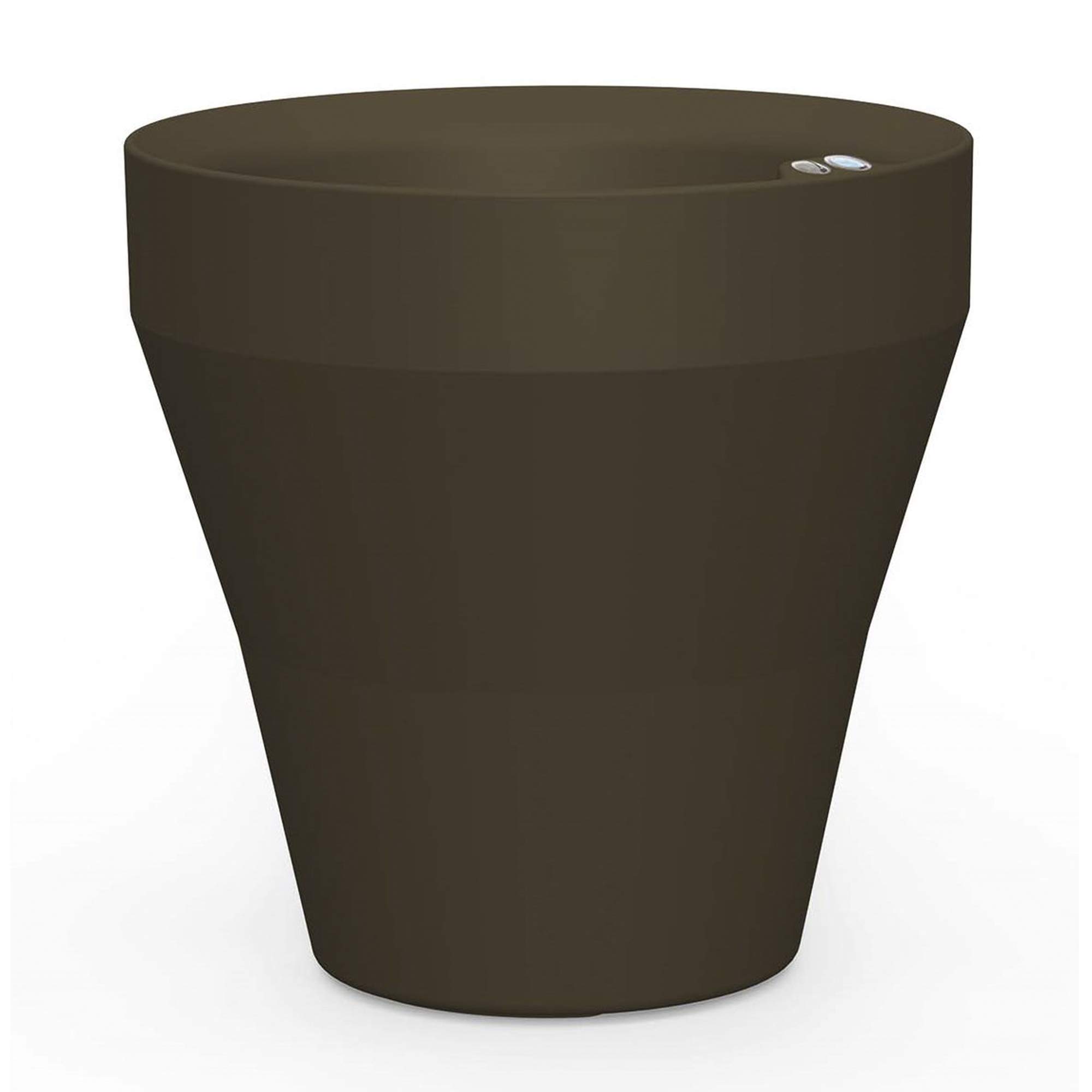 Crescent Garden Rim TruDrop Planter - 18 Inch Self-Watering Flower Pot in Old Bronze for Indoor & Outdoor Plants | Perfect for Home, Office, Patio Decor