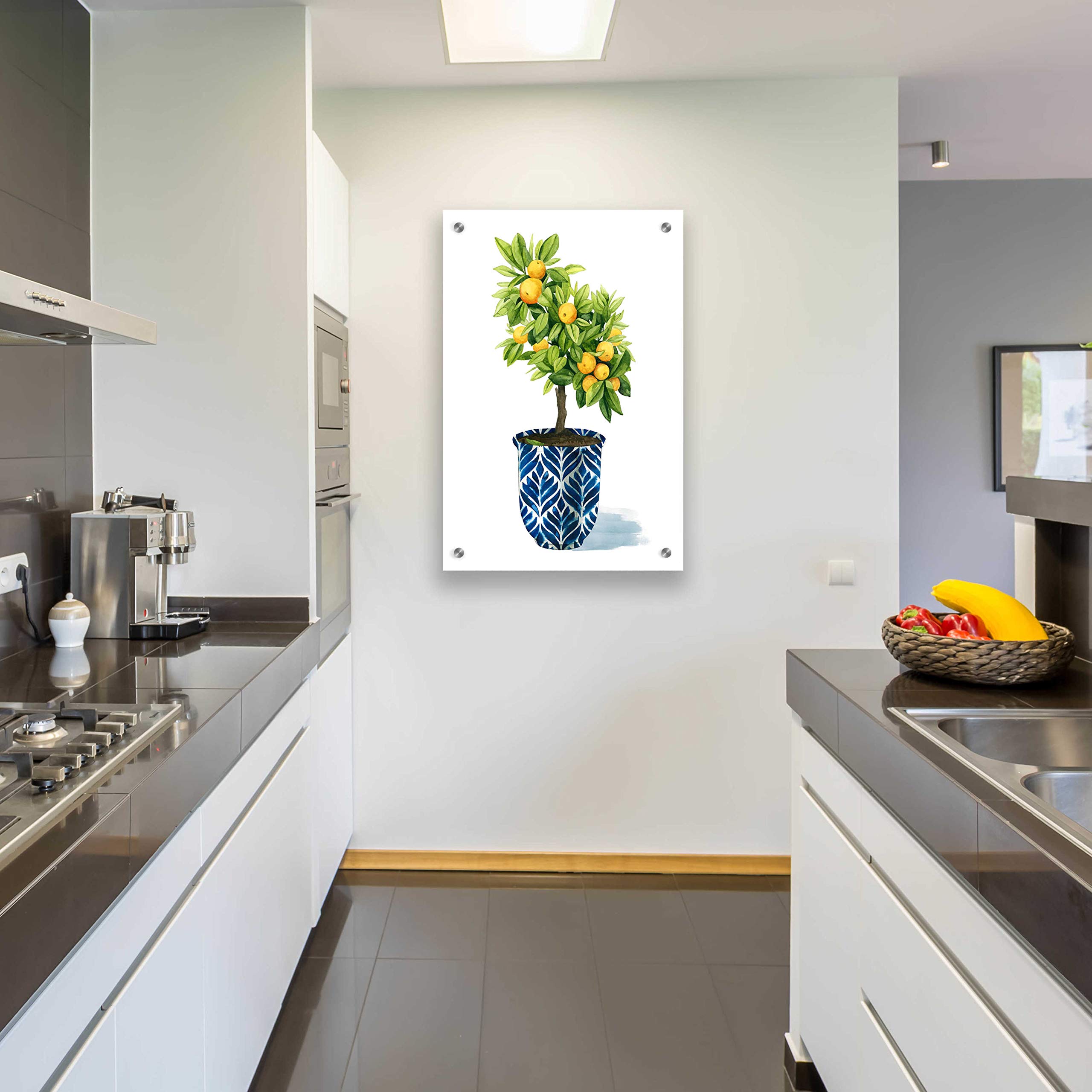 Grace Popp 'Fruit Tree I' Acrylic Glass Wall Art Print - 24x36 Inches Modern Home Decor for Living Room, Bedroom & Office