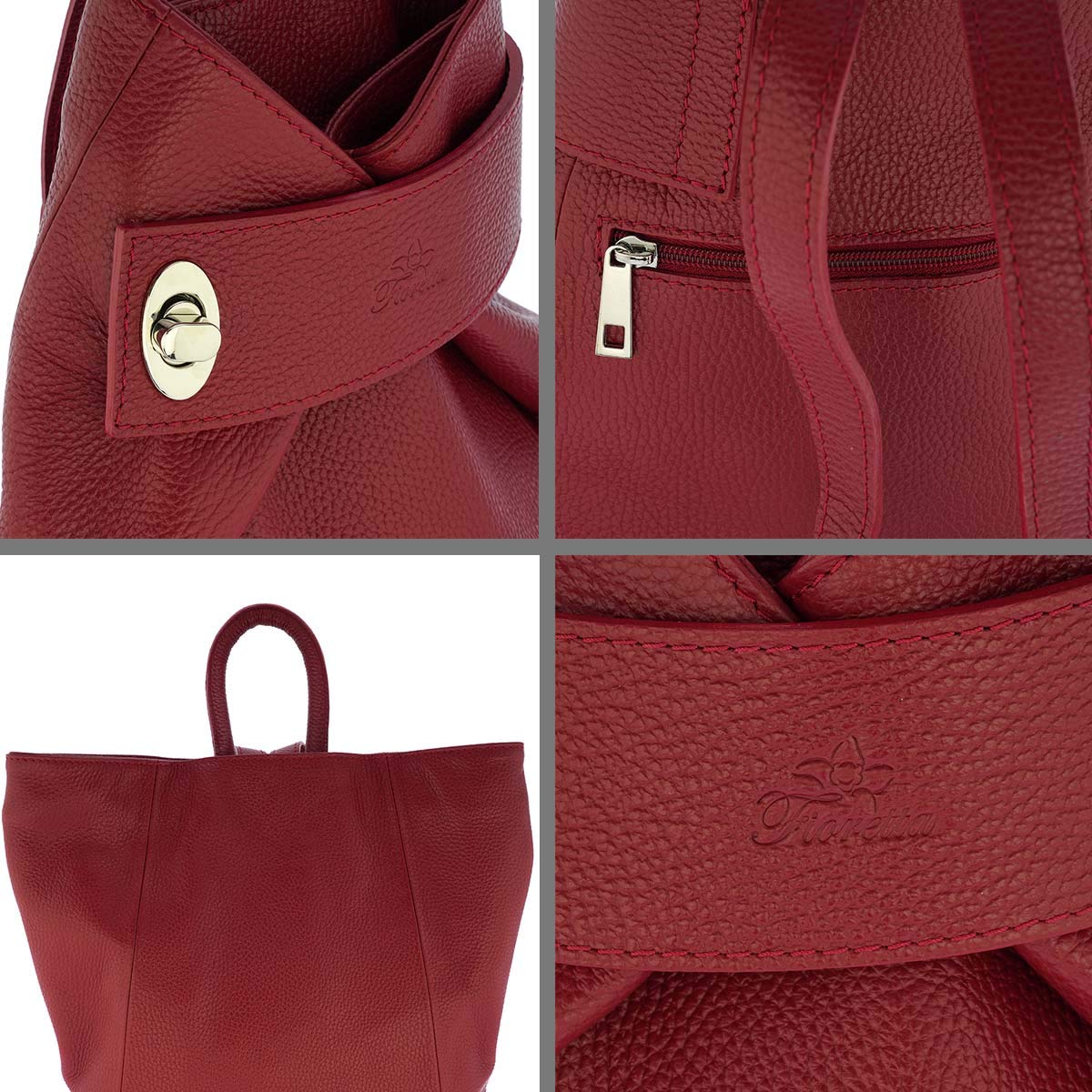 Italian Genuine Leather Ostrich-Pattern Tote Bag for Women - Dual Handles, Shoulder & Backpack Carry - Perfect for Work, Travel & Everyday Use