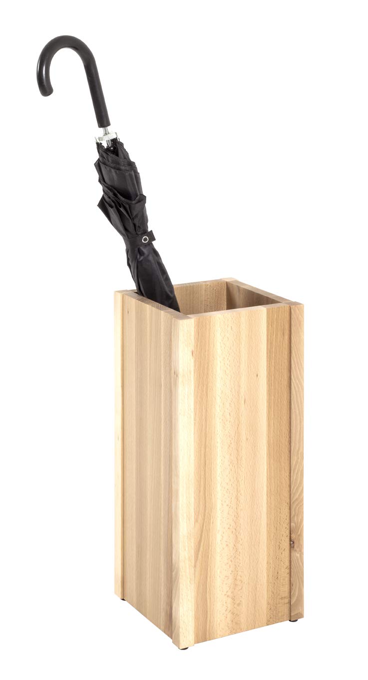 HAKU Mobel Solid Beech Wood Umbrella Stand - Modern Design, 20cm x 45cm x 20cm (W x H x D) - Perfect for Entryway, Porch, or Office Organization