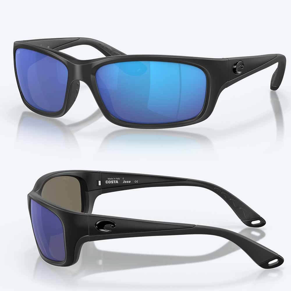 Costa Jose Blackout Frame Sunglasses - Polarized UV Protection for Men & Women - Perfect for Driving, Beach, and Outdoor Activities
