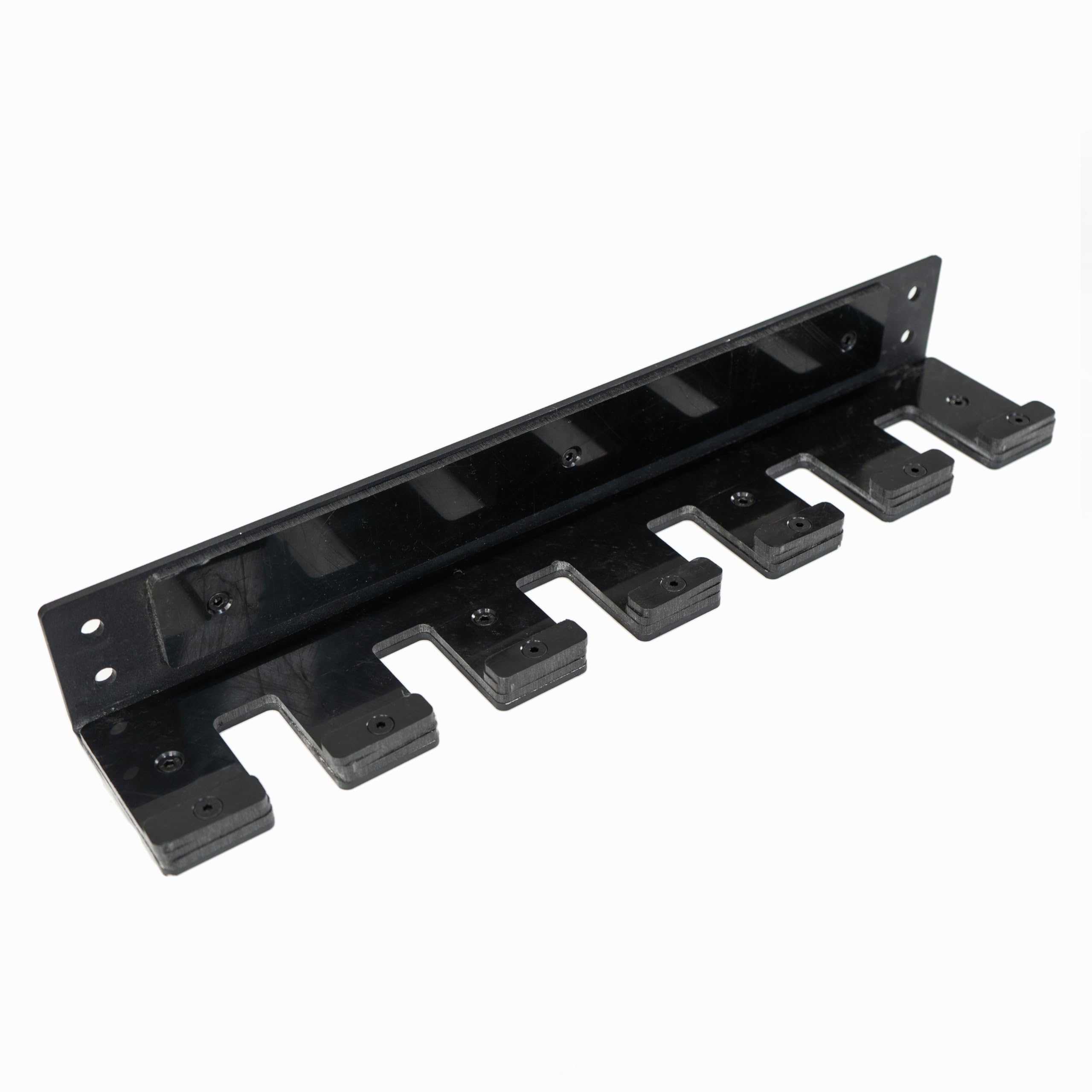 Valor Fitness Vertical Olympic Barbell Wall Mount Storage Rack - Heavy Duty 3-Bar & 6-Bar Holder for Home Gym, Garage & CrossFit Training - Space Saving Weightlifting Equipment Organizer for Squat Racks & Powerlifting Gear