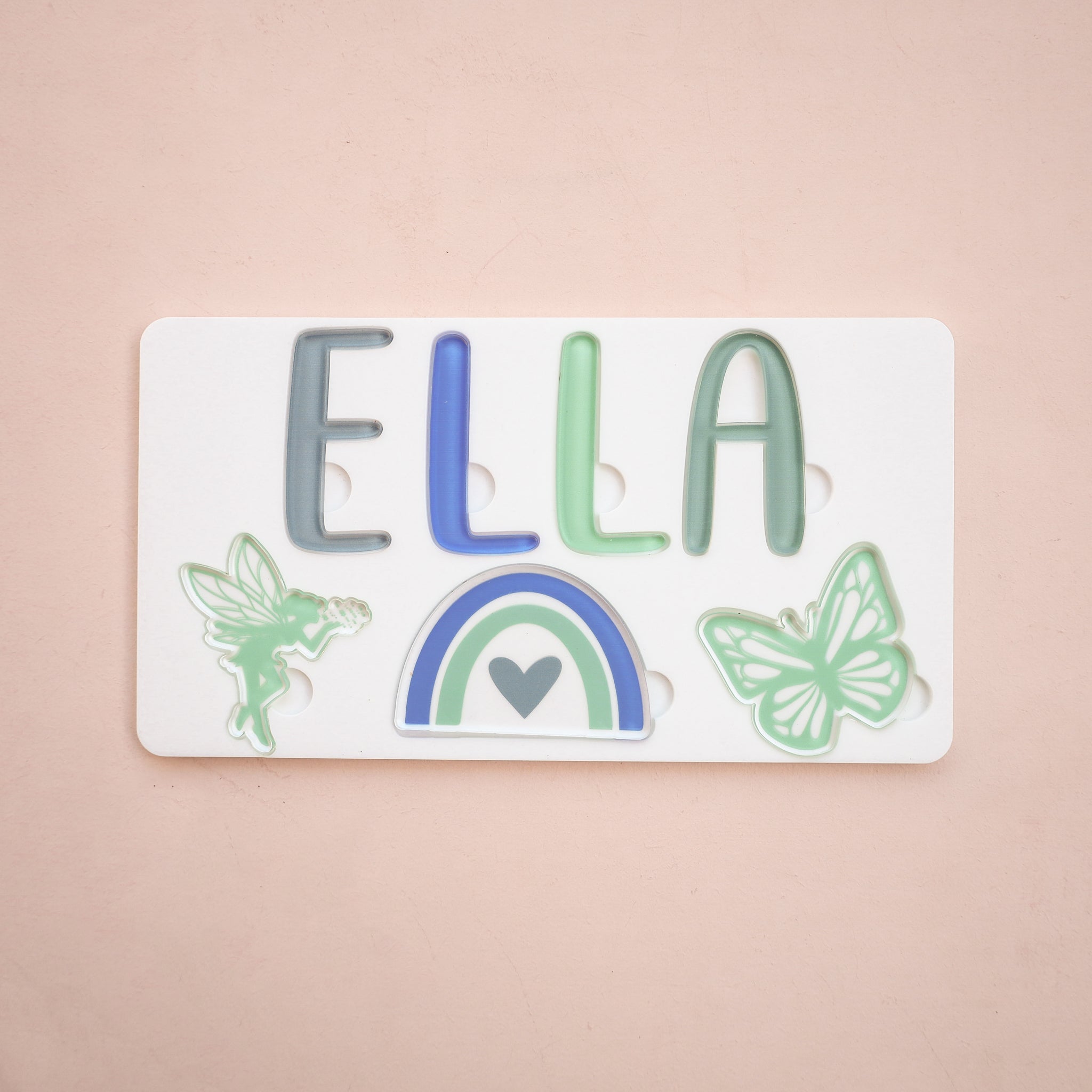 Personalized Fairy Theme Acrylic Name Puzzle - Custom Kids Room Decor & Unique Birthday Gift for Girls