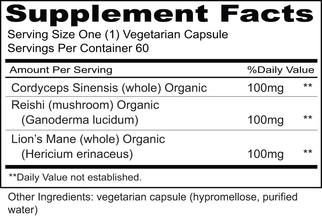 Better Days Organic Mushroom Blend (60 Vegetarian Capsules) - Brain Boosting Supplement with Lion's Mane & Reishi - Enhance Focus, Memory & Cognitive Function for Work & Study