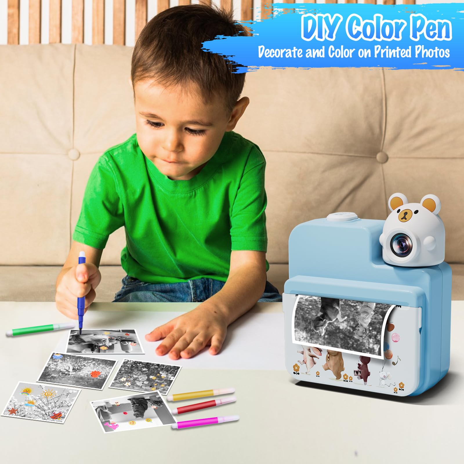 **Kids Instant Print Digital Camera for Boys & Girls Ages 3-12 | 3.0