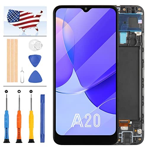 Original Title: for Samsung Galaxy A20 Screen Replacement Kit for Samsung A20 LCD for Display Samsung A20 for SM-A205F SM-A205G SM-A205U LCD Touch Screen Digitizer Replacement Assembly with Frame   Optimized Title: **Samsung Galaxy A20 Screen Replacement Kit - LCD Touch Screen Digitizer Assembly with Frame for SM-A205F/G/U - DIY Repair Solution for Cracked or Damaged Displays**