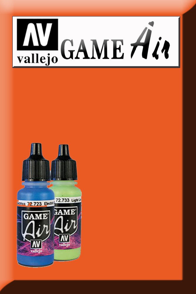 Vallejo Game Air Orange Fire Acrylic Paint - High Pigment Miniature & Model Paint for Warhammer, D&D, and Scale Models - Perfect for Airbrush and Hand Painting