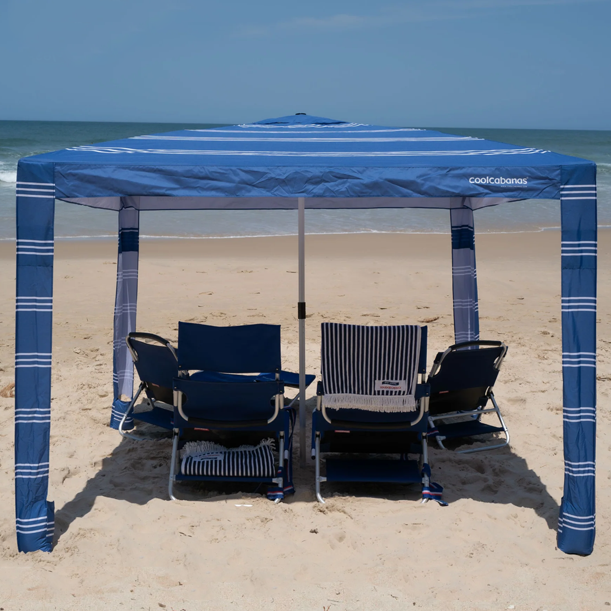 Cool Cabana Beach Tent - Portable Sun Shelter for Outdoor Camping, Picnics & Beach Days - UPF 50+ UV Protection, Lightweight & Easy Setup