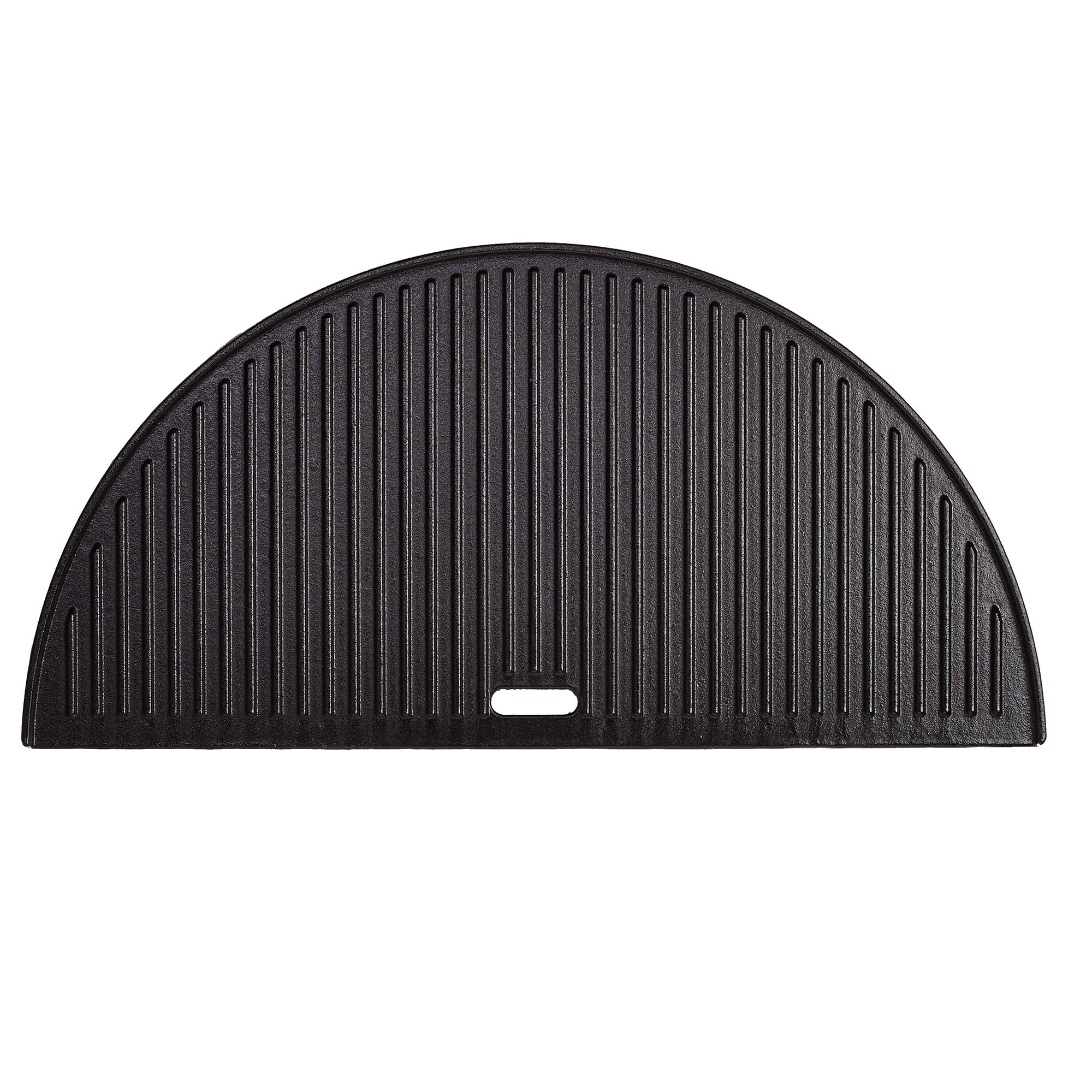 Kamado Joe Half-Moon Cast Iron Reversible Griddle - Smooth & Ribbed Surface for Big Joe 24-inch Charcoal Grill - Black BJ-HCIGRIDDLE | Perfect for Outdoor BBQ, Grilling, and Smoking | Ideal for Steaks, Burgers, and Pancakes