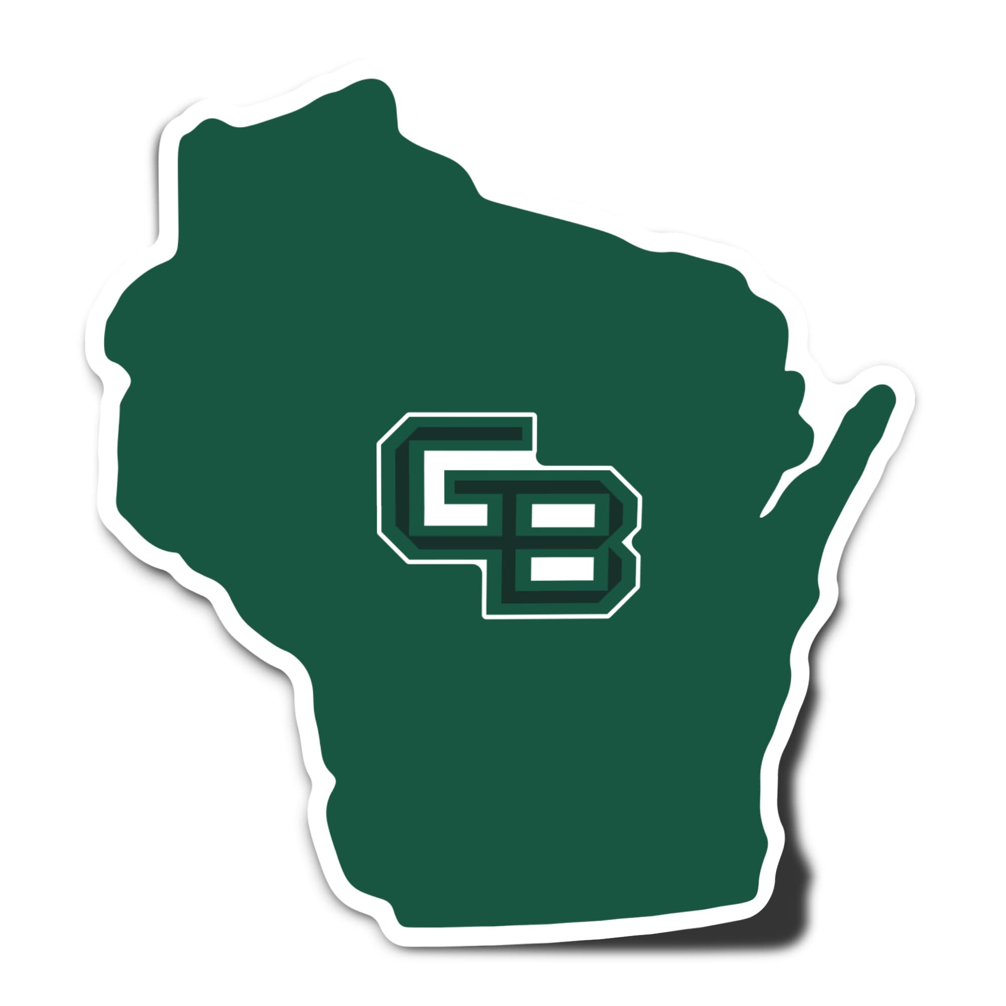 UWGB Phoenix Vinyl Decal - University of Wisconsin Green Bay Sticker for Laptop, Water Bottle, Car & Scrapbook | Desert Cactus Design with State Border | Perfect for College Pride, School Spirit & DIY Crafts