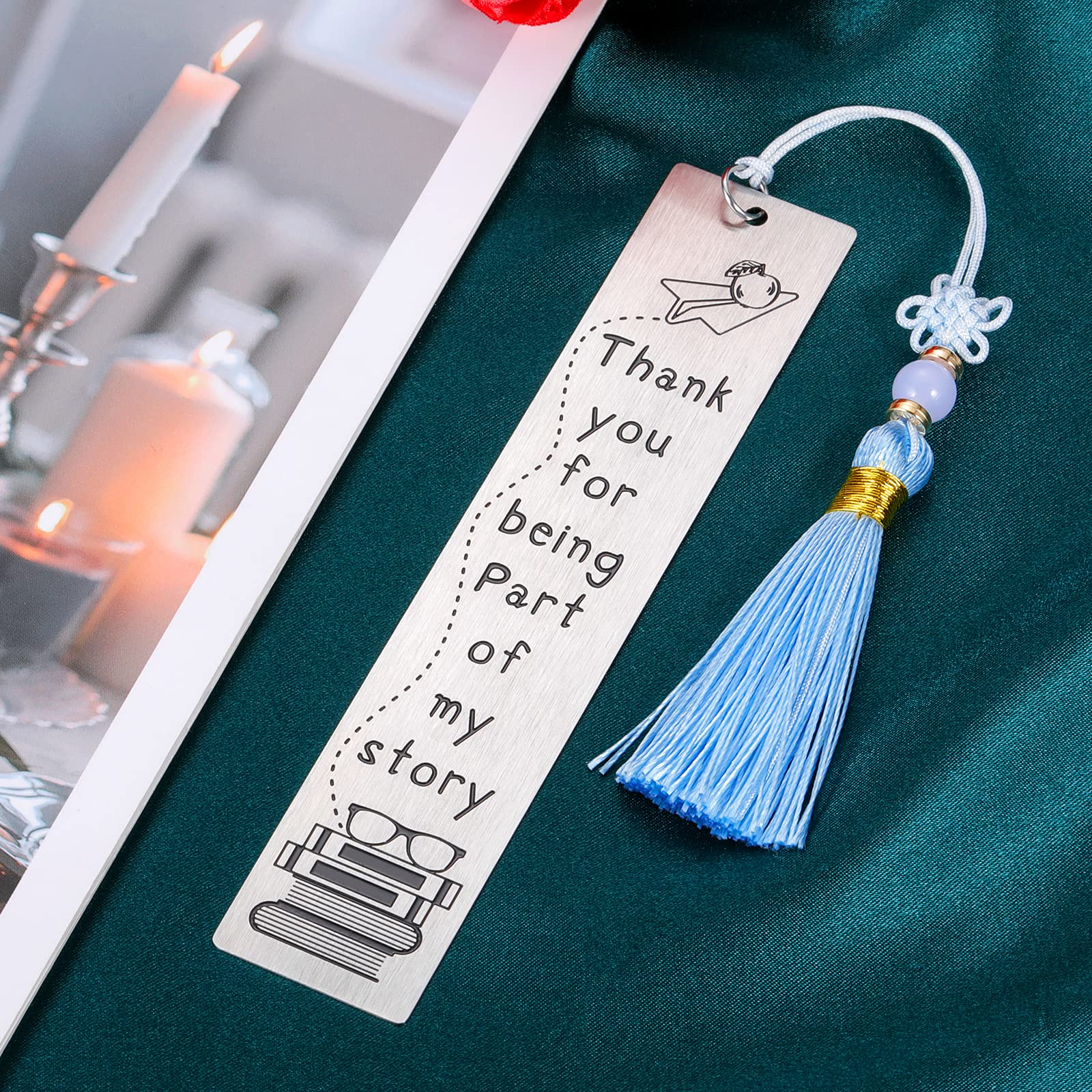 Personalized Teacher Gifts - Inspirational Bookmark for Women & Men - Perfect for Teacher Appreciation, Graduation, Valentine's Day, Birthday, Christmas & Retirement - Ideal for Spanish, PE, Preschool, Daycare & Special Education Teachers - Thoughtful Gift for Classroom & Home Use