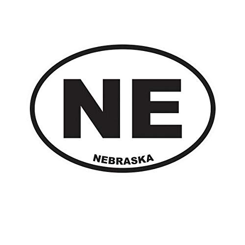 EW Designs Nebraska State Oval Vinyl Decal - 5