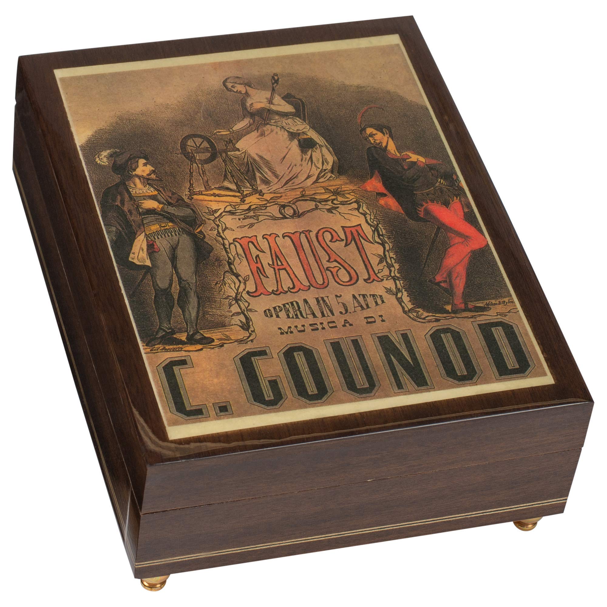 Exquisite Faust Opera Music Box & Jewelry Box - Plays Enchanting Faust Waltz Aria | Perfect Gift for Ballet Lovers, Classical Music Collectors & Home Decor