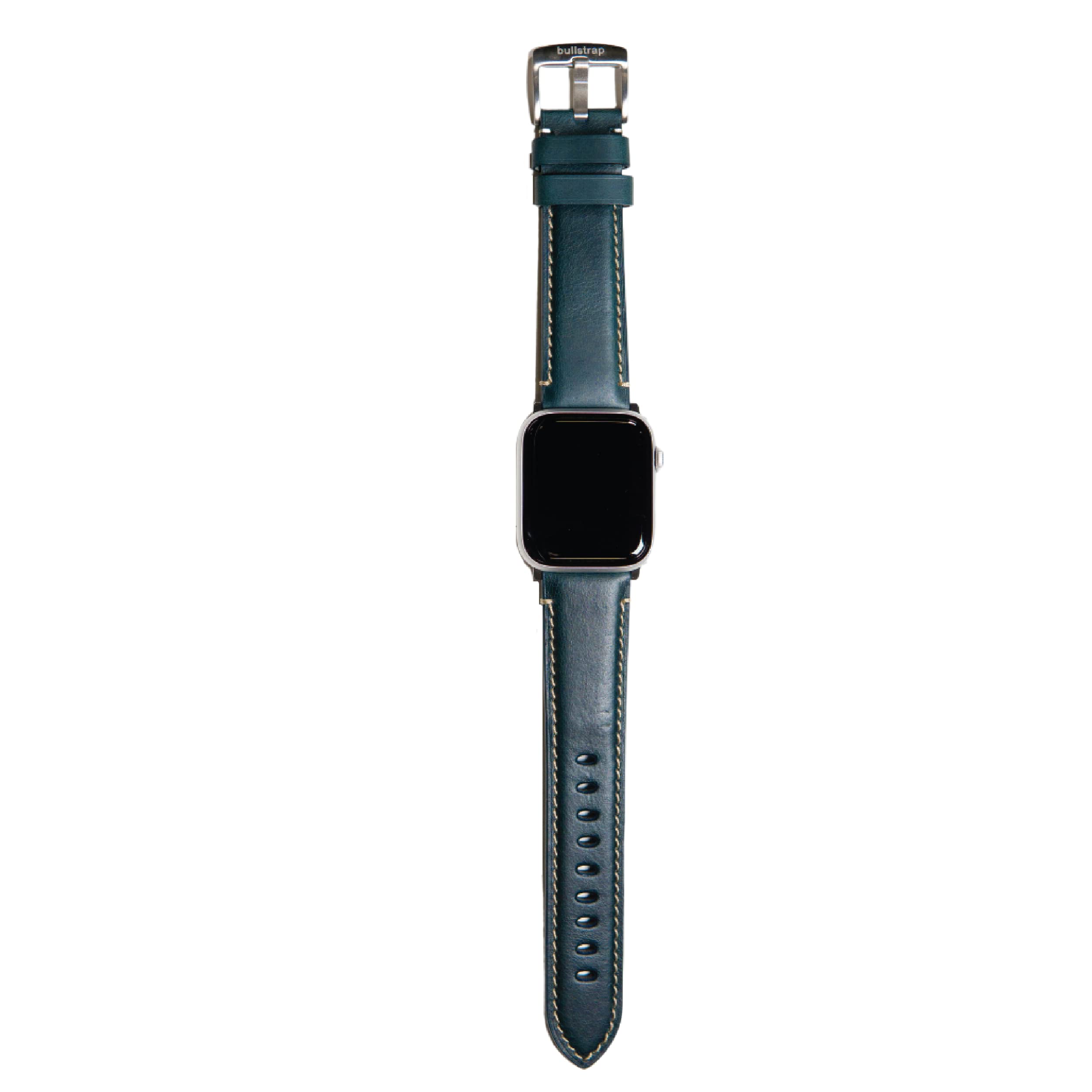Premium Bullstrap Men's Full-Grain Italian Leather Watch Band - Compatible with Apple Watch Series 1-8 - Durable & Stylish Replacement Strap for Work, Travel & Everyday Wear
