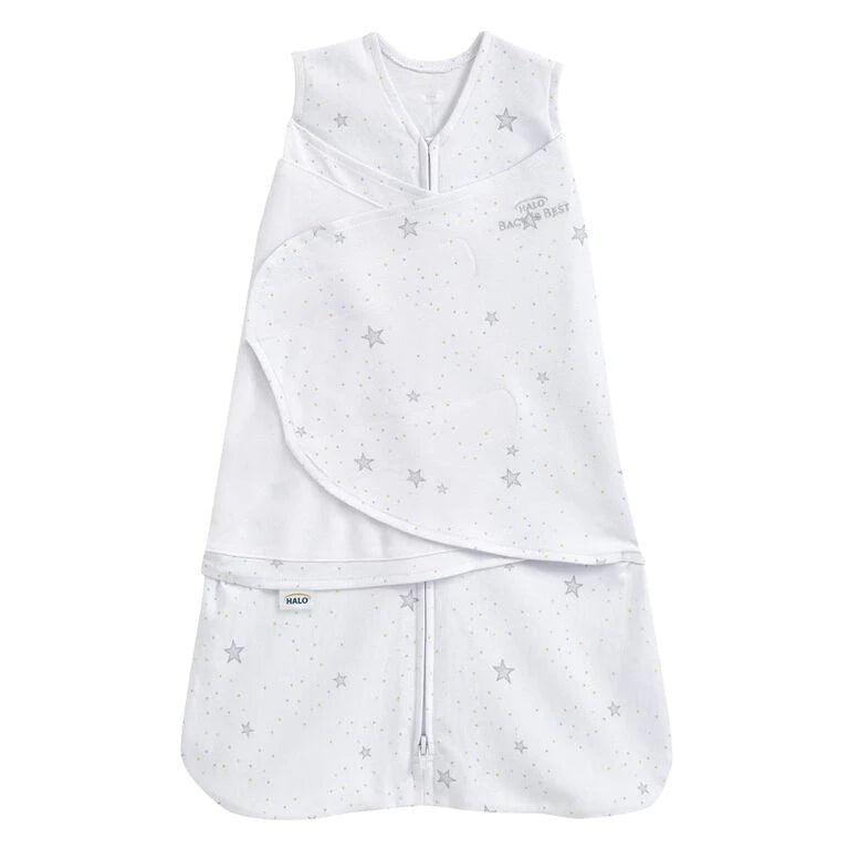 Halo 100% Cotton Sleepsack Swaddle (TOG 1.5) - Stardust Print | Soft Baby Swaddle Blanket for Newborns & Infants | Perfect for Nursery, Bedtime & Travel