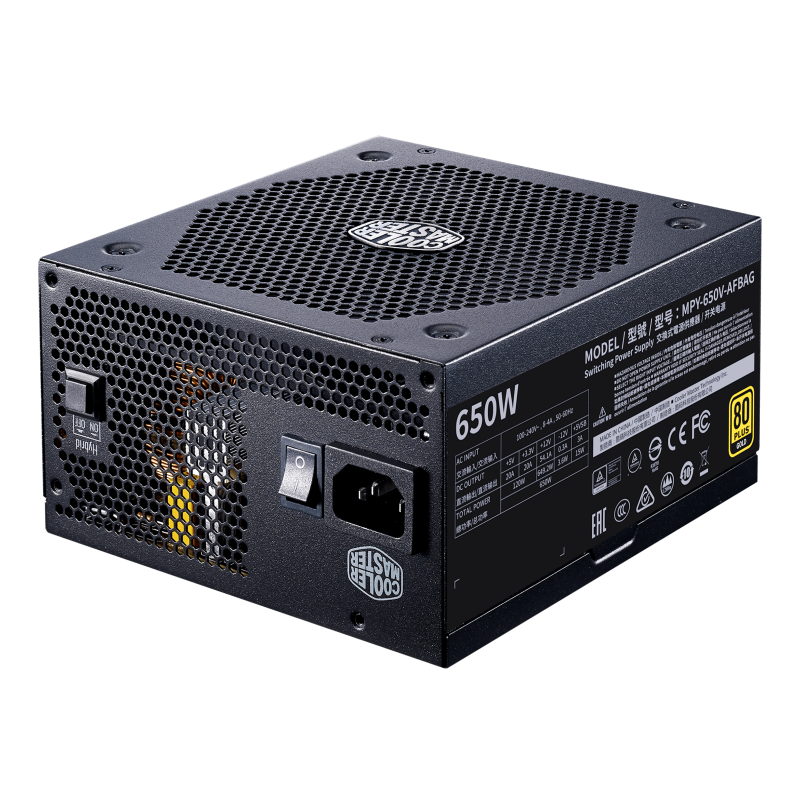 Cooler Master MPY 650V AFBAG UK CM V GOLD V2 650W Full Modular Power Supply (10 Year Warranty) - High Efficiency PSU for Gaming PC, Workstation & Home Office Setup