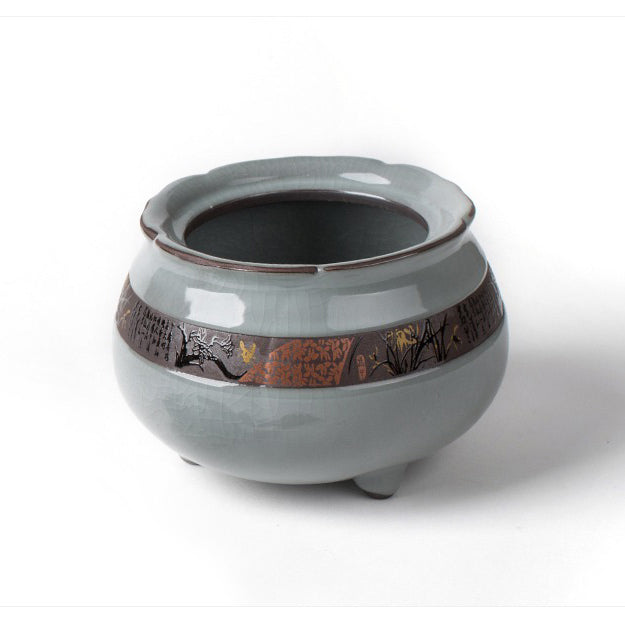 Exquisite Lotus-Shaped Ge Kiln Ceramic Tea Caddy - Premium Handmade Chinese Tea Storage Container for Loose Leaf Tea - Perfect for Home, Office & Tea Ceremony Use