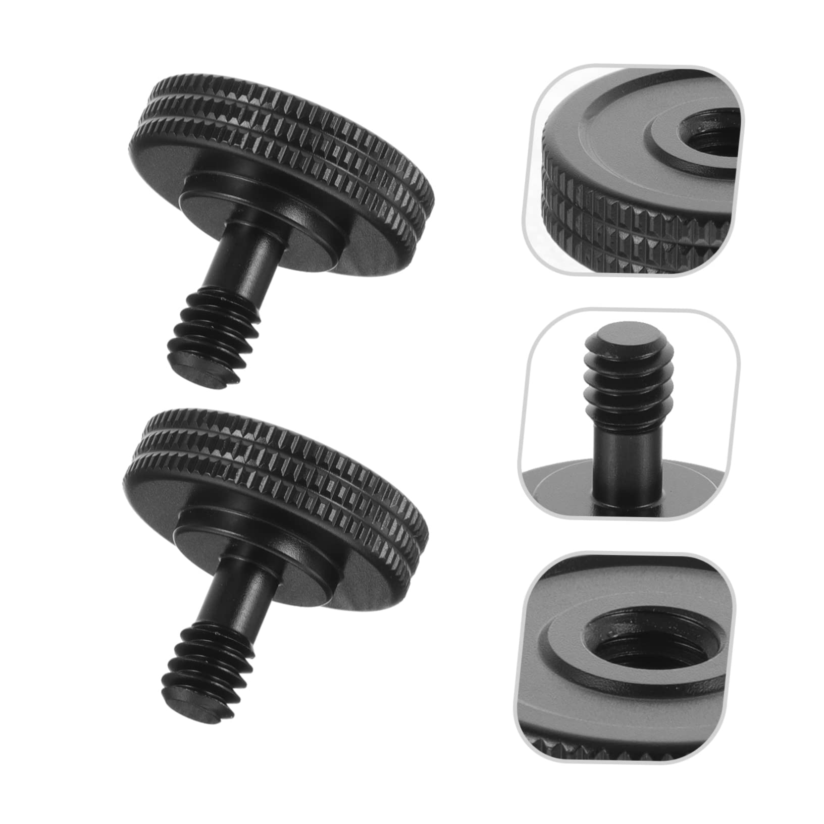 Jojofuny Set of 4 1/4 Inch Camera Mount Thumb Screws - Durable Aluminum Alloy Quick Release Screws for DSLR, Mirrorless Cameras & Tripods - Perfect for Photography, Videography & Studio Equipment