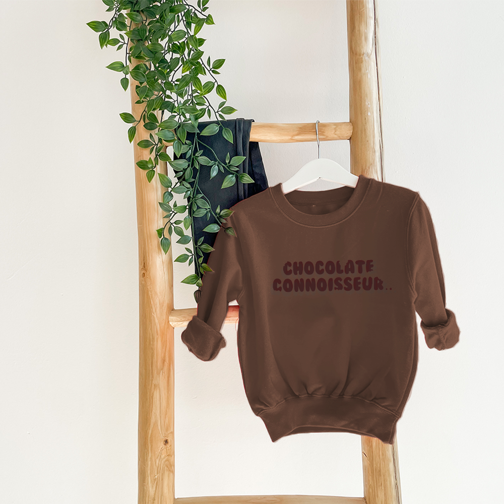Premium Chocolate Connoisseur Kids Sweatshirt - Soft Cotton Hoodie for Boys & Girls - Perfect for Birthday Gifts & Chocolate Lovers